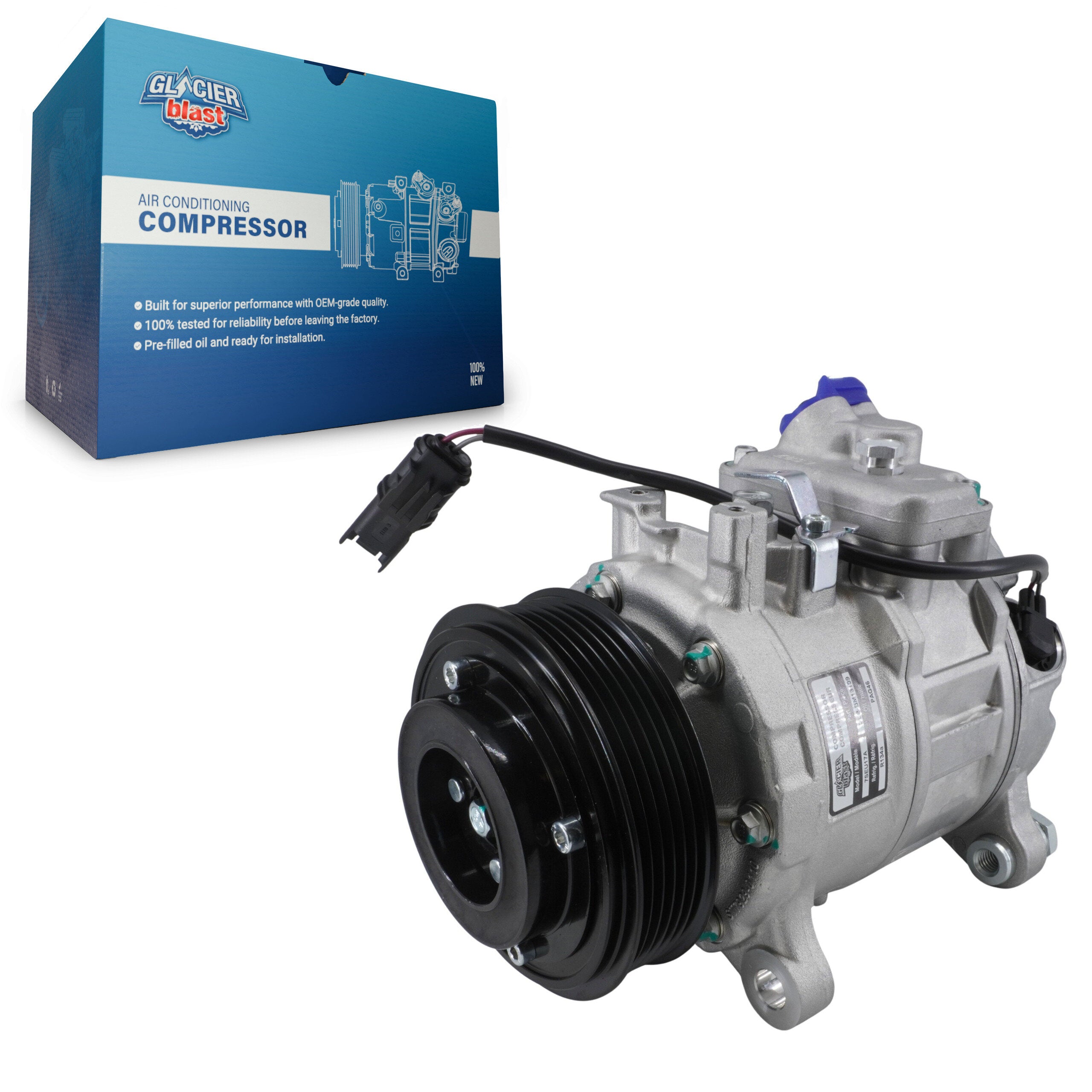 Glacier Blast GLB-BM13199 A/C Compressor for 2013-2018 BMW X3, BMW X4 - N/A