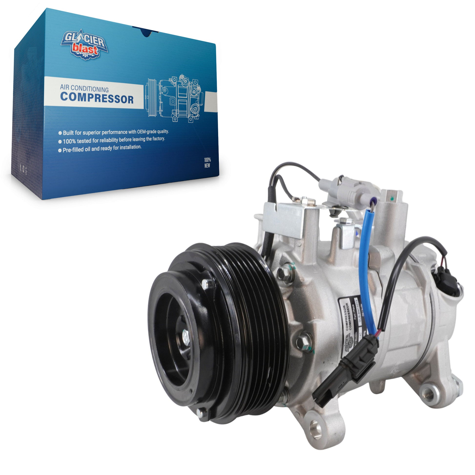 Glacier Blast GLB-BM13213 A/C Compressor for 2012-2016 BMW X4, BMW X1, BMW Z4 - N/A