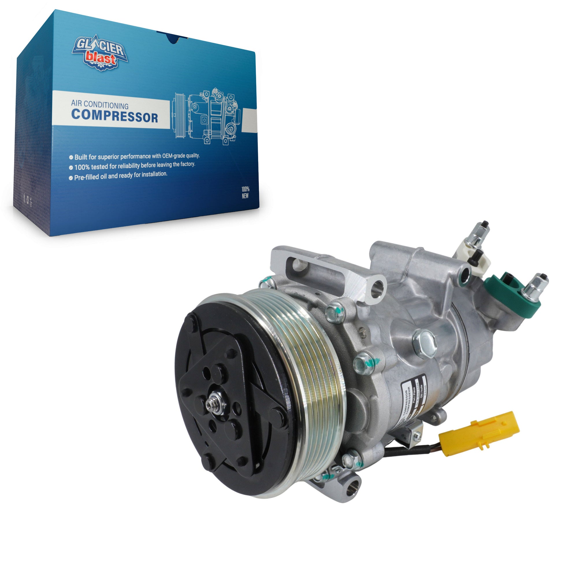 Glacier Blast GLB-BM13325 A/C Compressor for 2009-2014 Mini Cooper - N/A