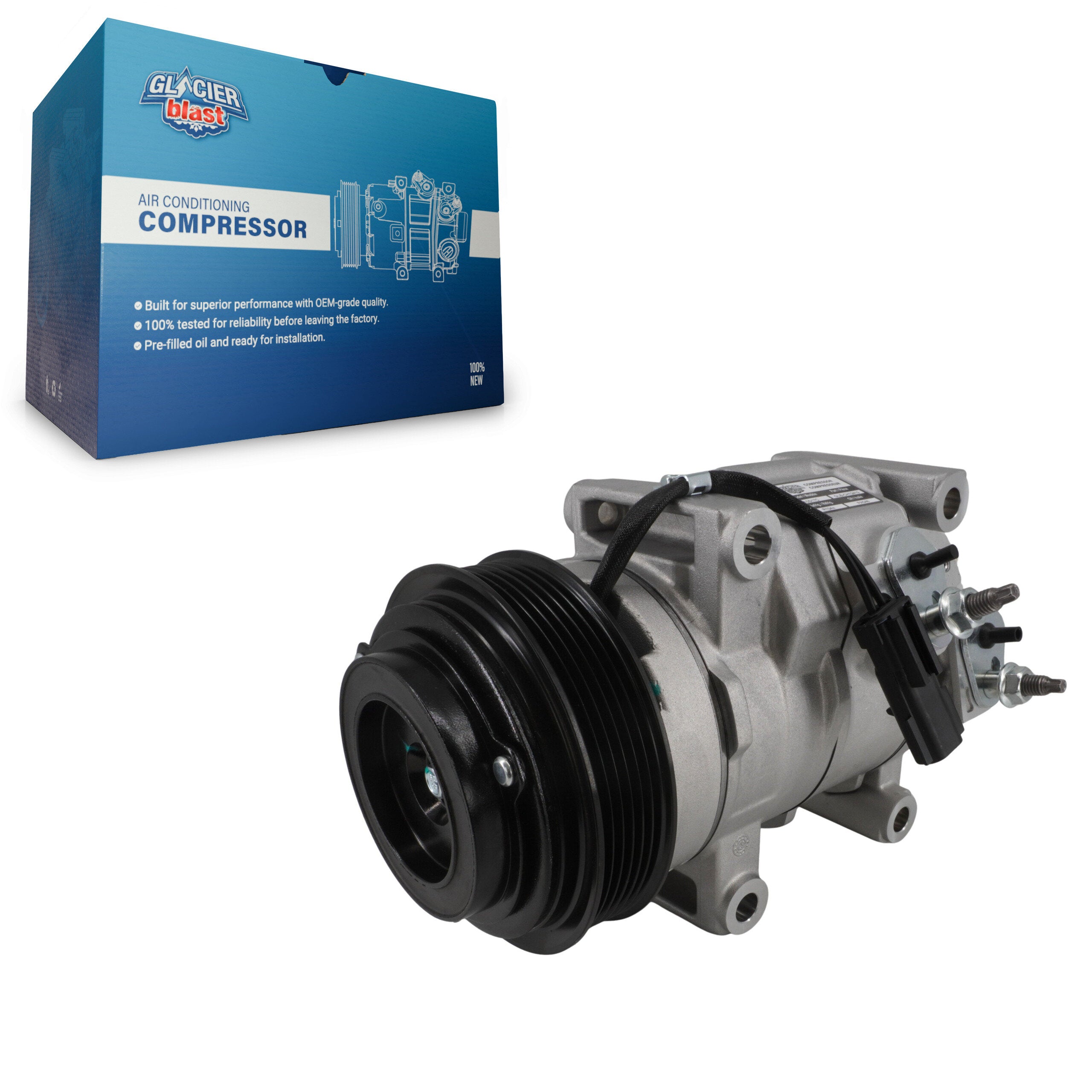 Glacier Blast GLB-CH12419 A/C Compressor for 2011-2020 Ram C/V, Chrysler Town & Country, Dodge Grand Caravan - N/A