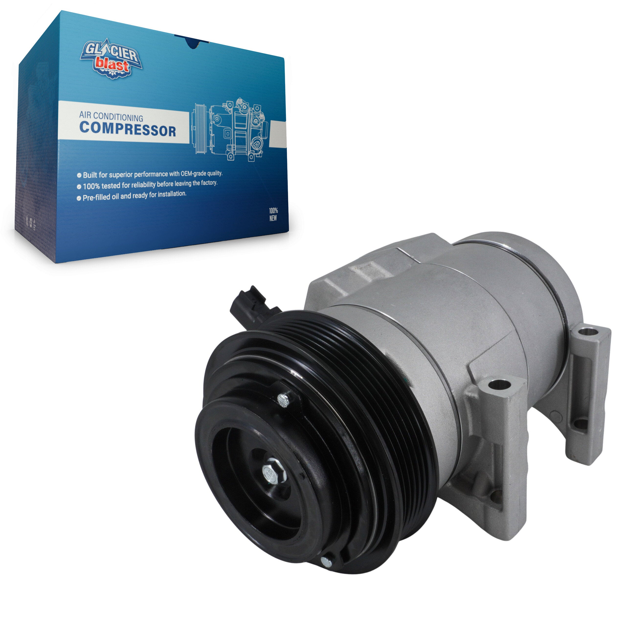 Glacier Blast GLB-CH12904 A/C Compressor for 2011-2015 Chrysler 300, Dodge Challenger, Dodge Charger - N/A