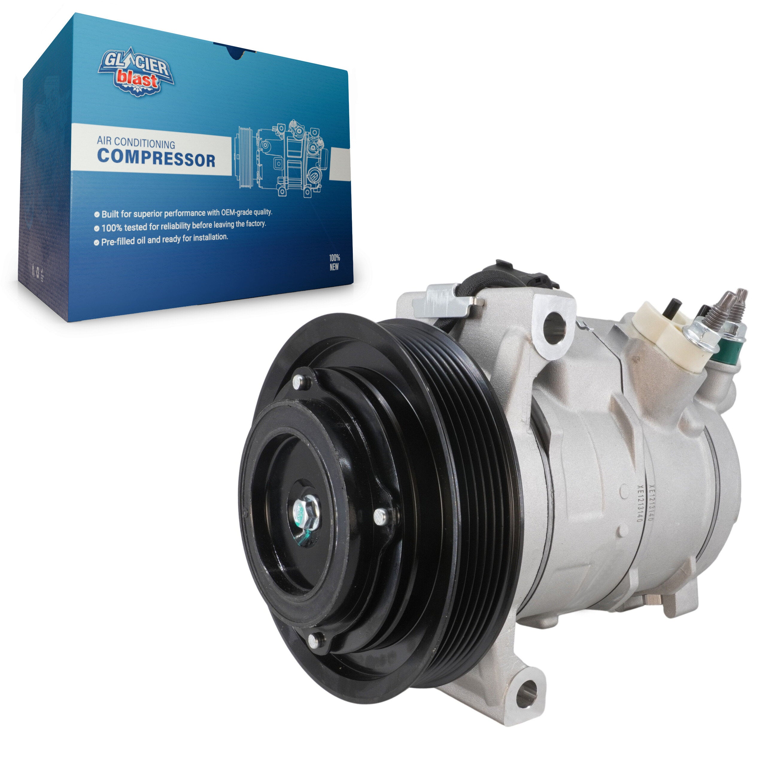 Glacier Blast GLB-CH13188 A/C Compressor for 2014-2023 Ram 1500, Ram 1500 Classic, Jeep Grand Cherokee - N/A