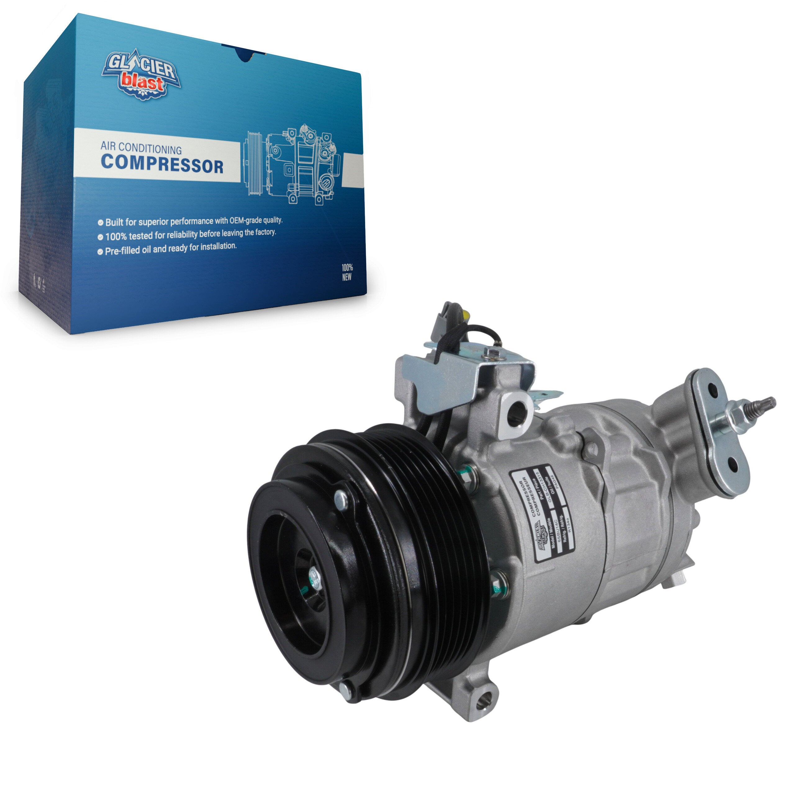 Glacier Blast GLB-CH13315 A/C Compressor for 2015-2022 Ram ProMaster City - N/A