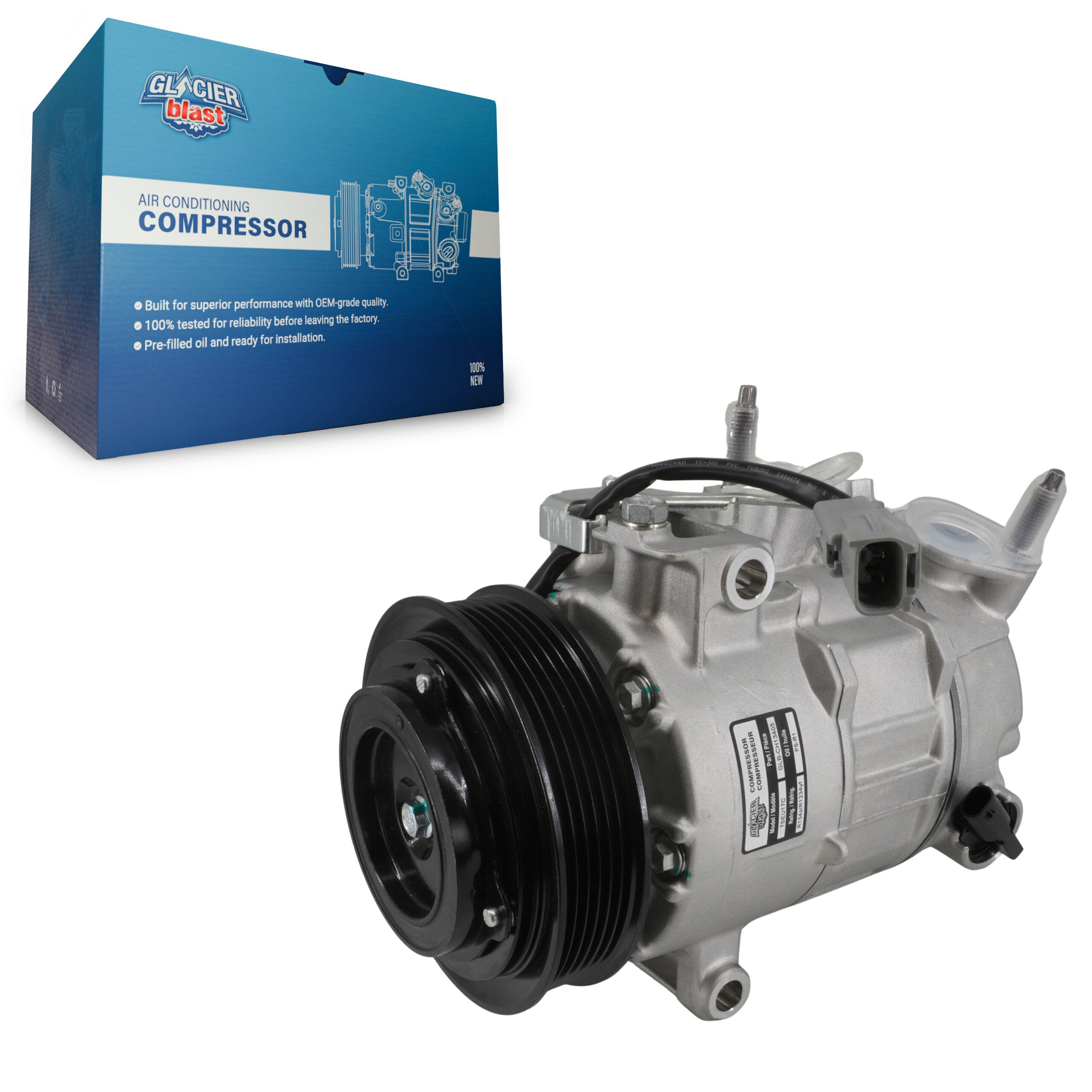 Glacier Blast GLB-CH13405 A/C Compressor for 2019-2024 Ram 1500 - N/A