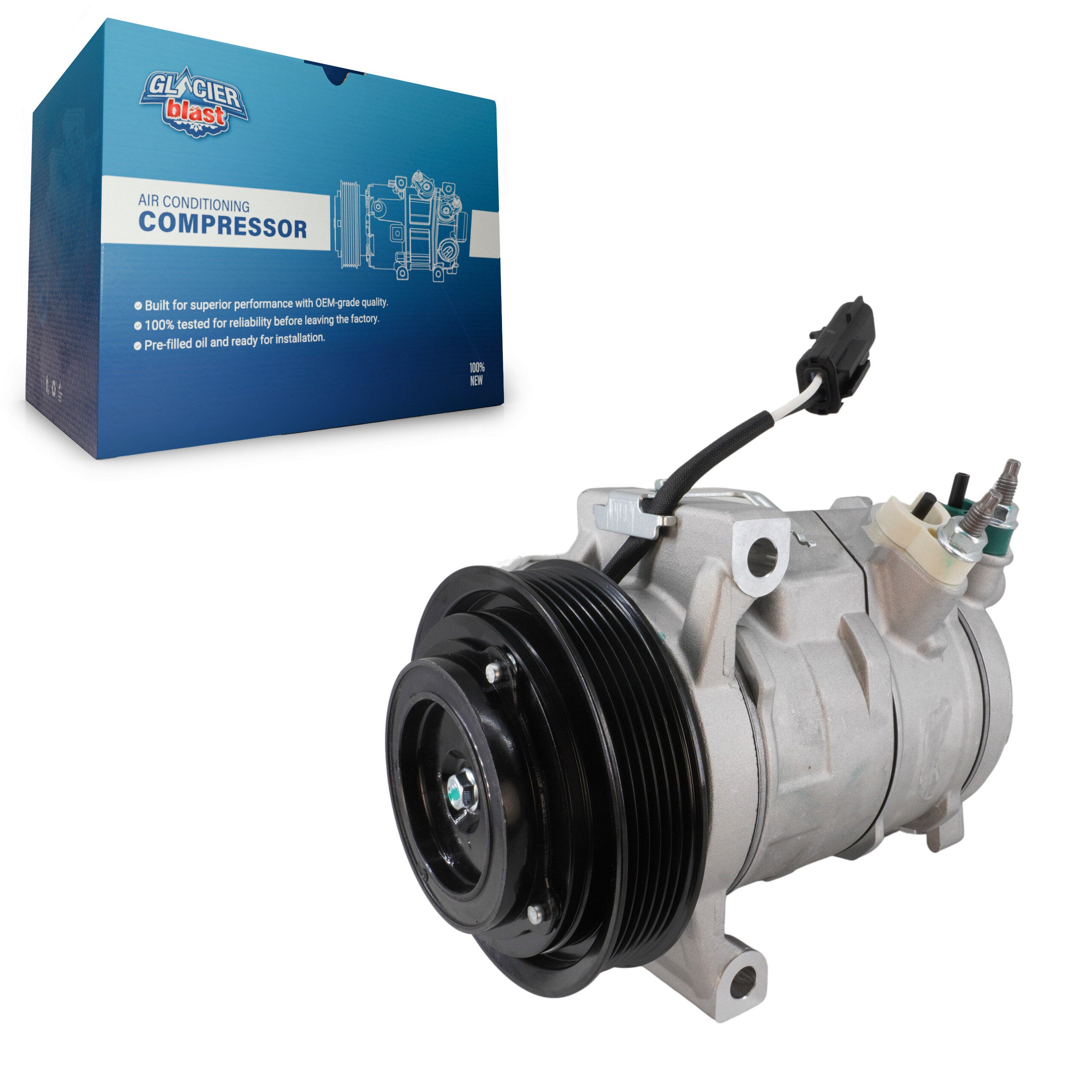 Glacier Blast GLB-CH13418 A/C Compressor for 2011-2025 Dodge Durango - N/A