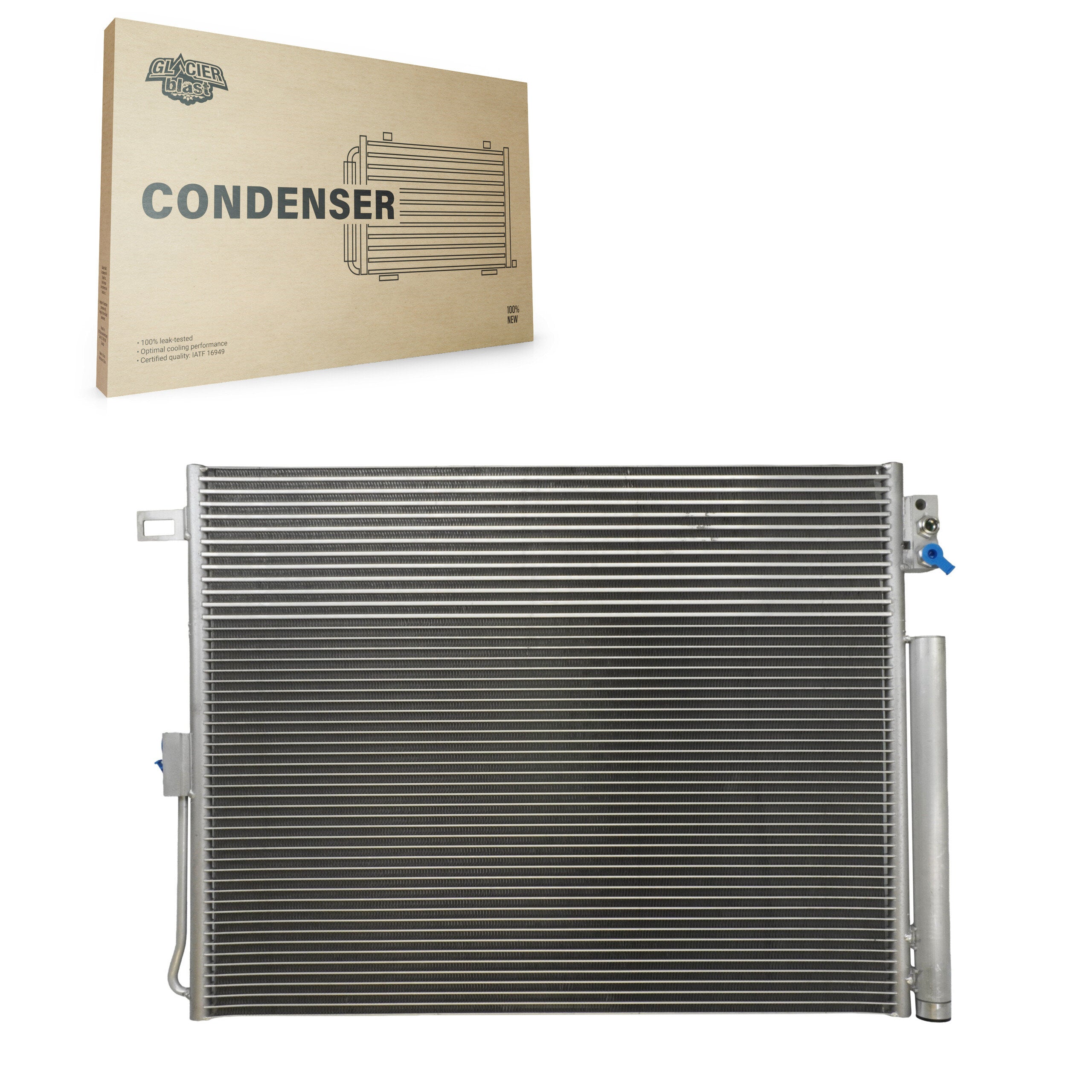 Glacier Blast GLB-CH3893 A/C Condenser for 2011-2022 Jeep Grand Cherokee WK, Dodge Durango, Jeep Grand Cherokee - N/A