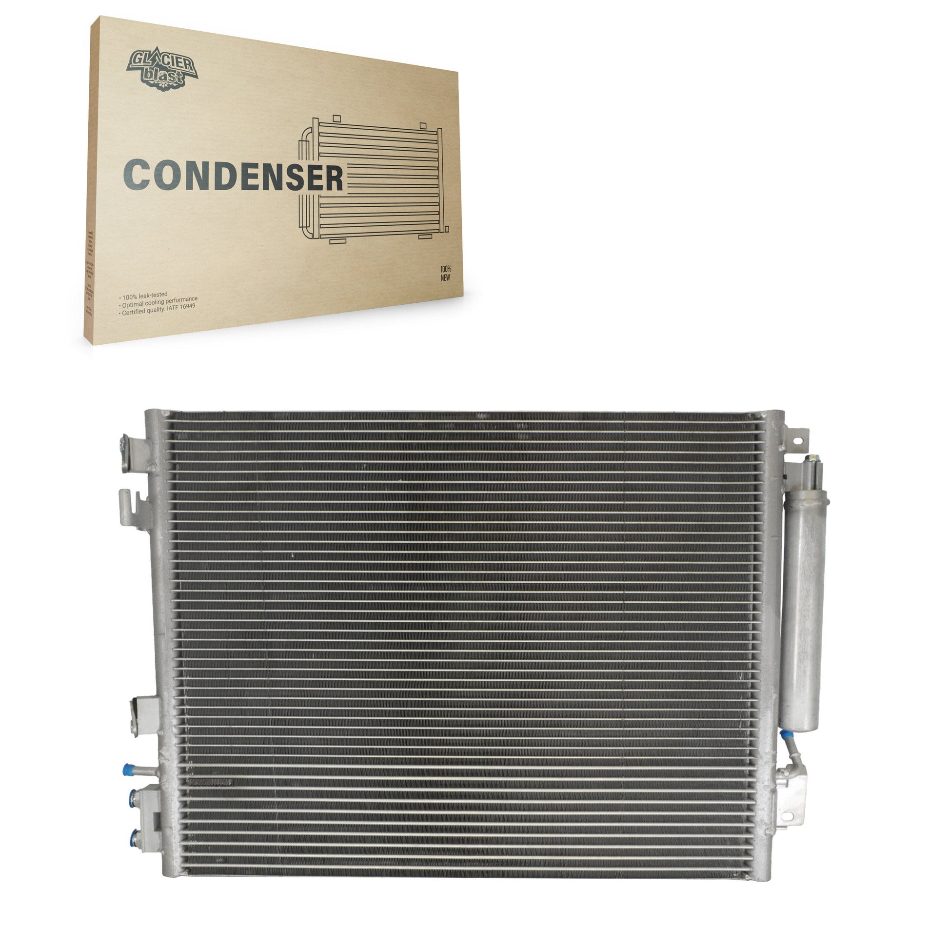 Glacier Blast GLB-CH3897 A/C Condenser for 2009-2023 Dodge Challenger, Dodge Charger, Chrysler 300 - N/A