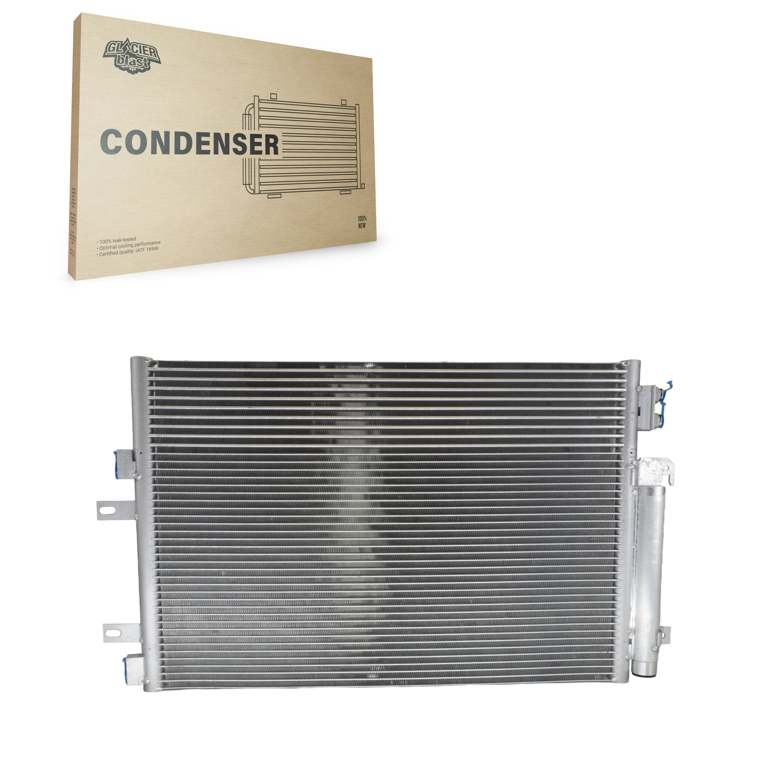 Glacier Blast GLB-CH3982 A/C Condenser for 2010-2017 Jeep Compass, Jeep Patriot, Dodge Caliber - N/A