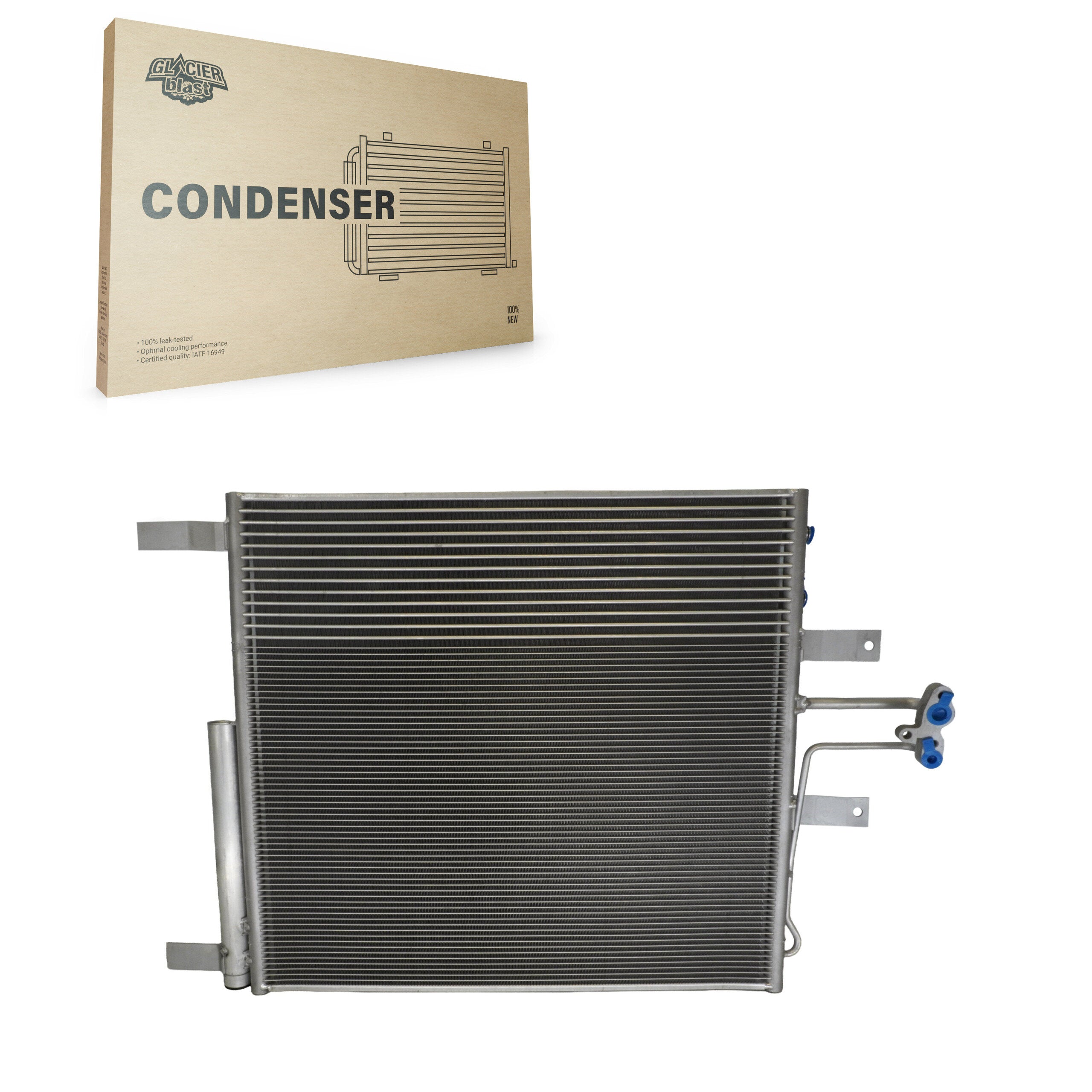 Glacier Blast GLB-CH4436 A/C Condenser for 2010-2019 Ram 1500 Classic, Ram 1500, Ram 2500 - N/A