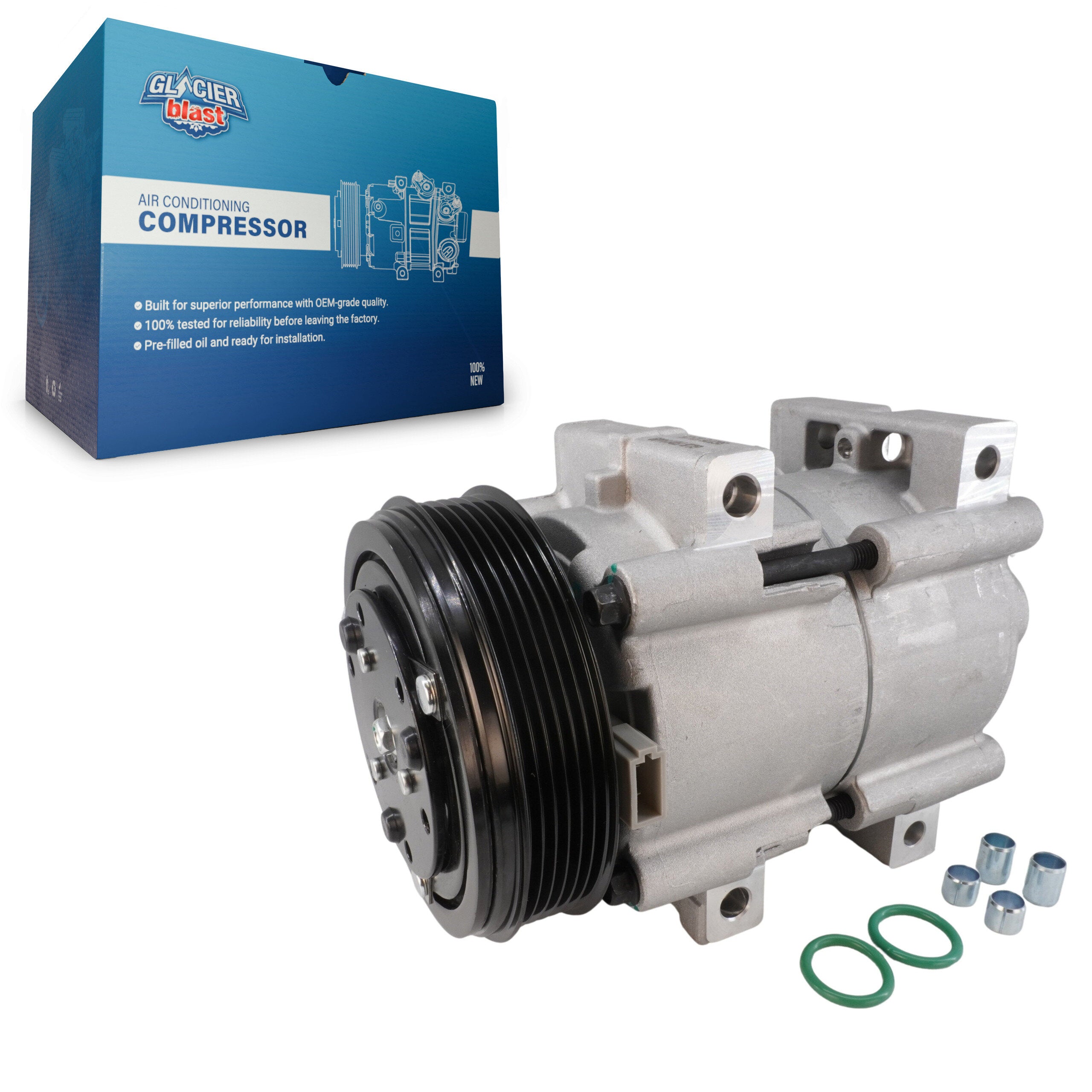 Glacier Blast GLB-FD11449 A/C Compressor for 1990-2011 Ford Ranger, Ford Explorer Sport, Ford Explorer Sport Trac - N/A