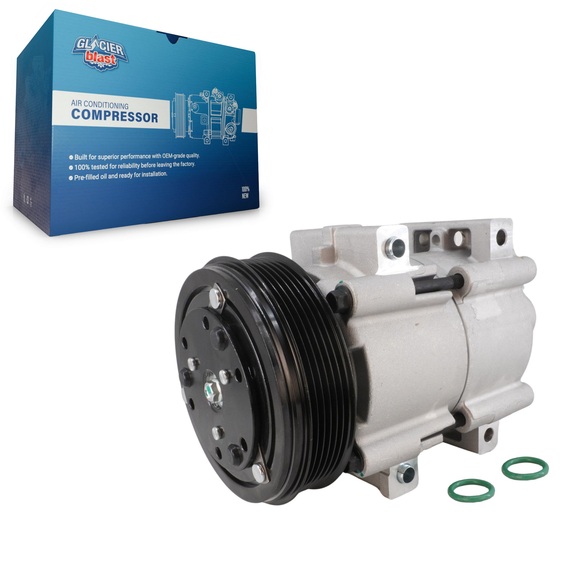 Glacier Blast GLB-FD11476 A/C Compressor for 1994-2011 Ford Ranger, Mazda B2300, Mazda B2500 - N/A