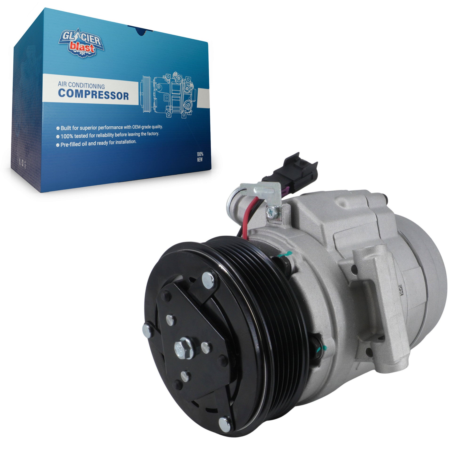 Glacier Blast GLB-FD12378 A/C Compressor for 2007-2012 Ford Fusion, Lincoln MKZ - N/A