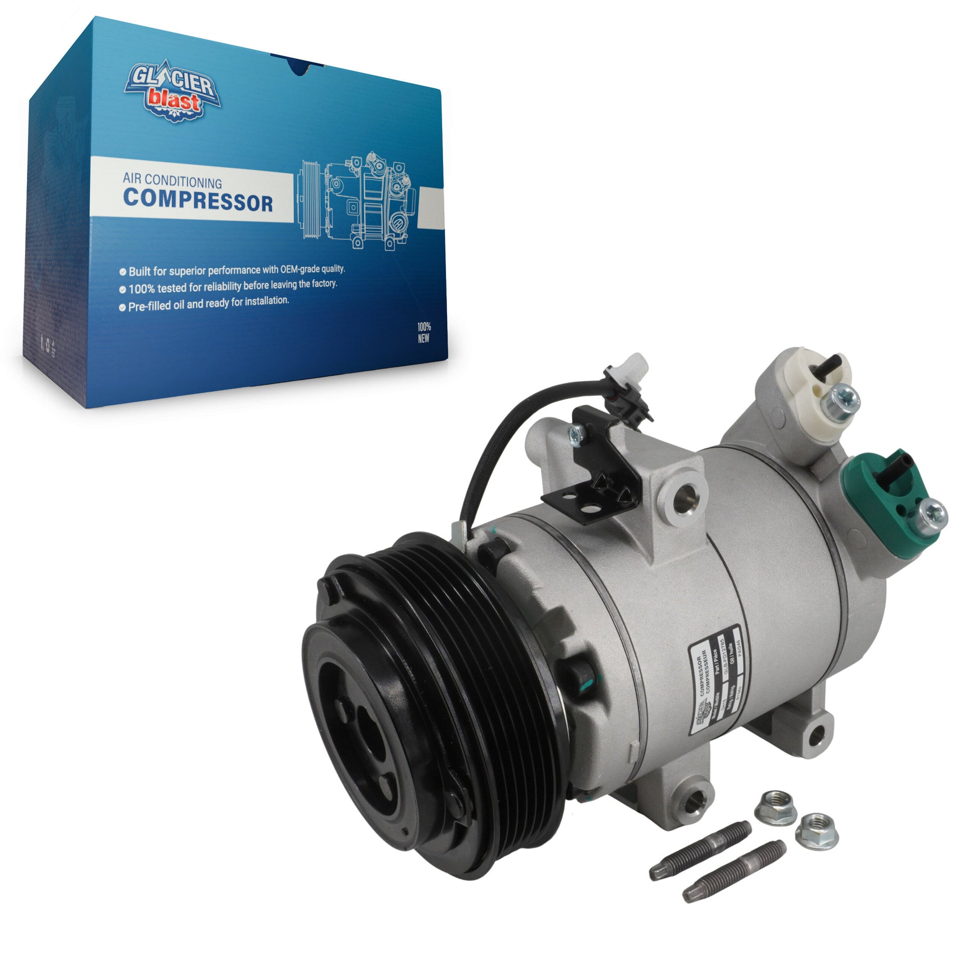 Glacier Blast GLB-FD12785 A/C Compressor for 2008-2012 Mazda Tribute, Ford Escape, Mercury Mariner - N/A
