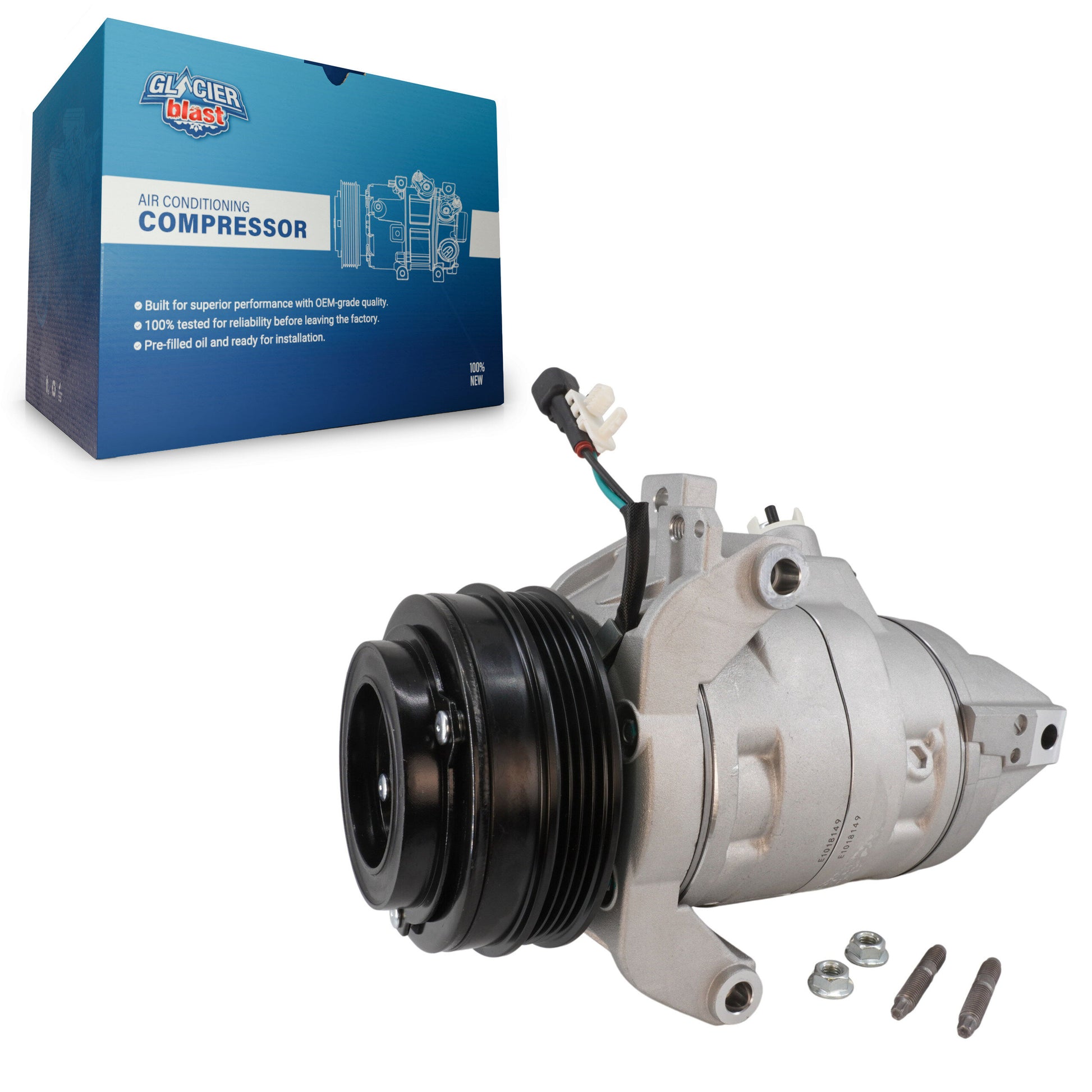 Glacier Blast GLB-FD12905 A/C Compressor for 2011-2019 Ford Expedition, Ford Transit-150, Ford Transit-250 - N/A