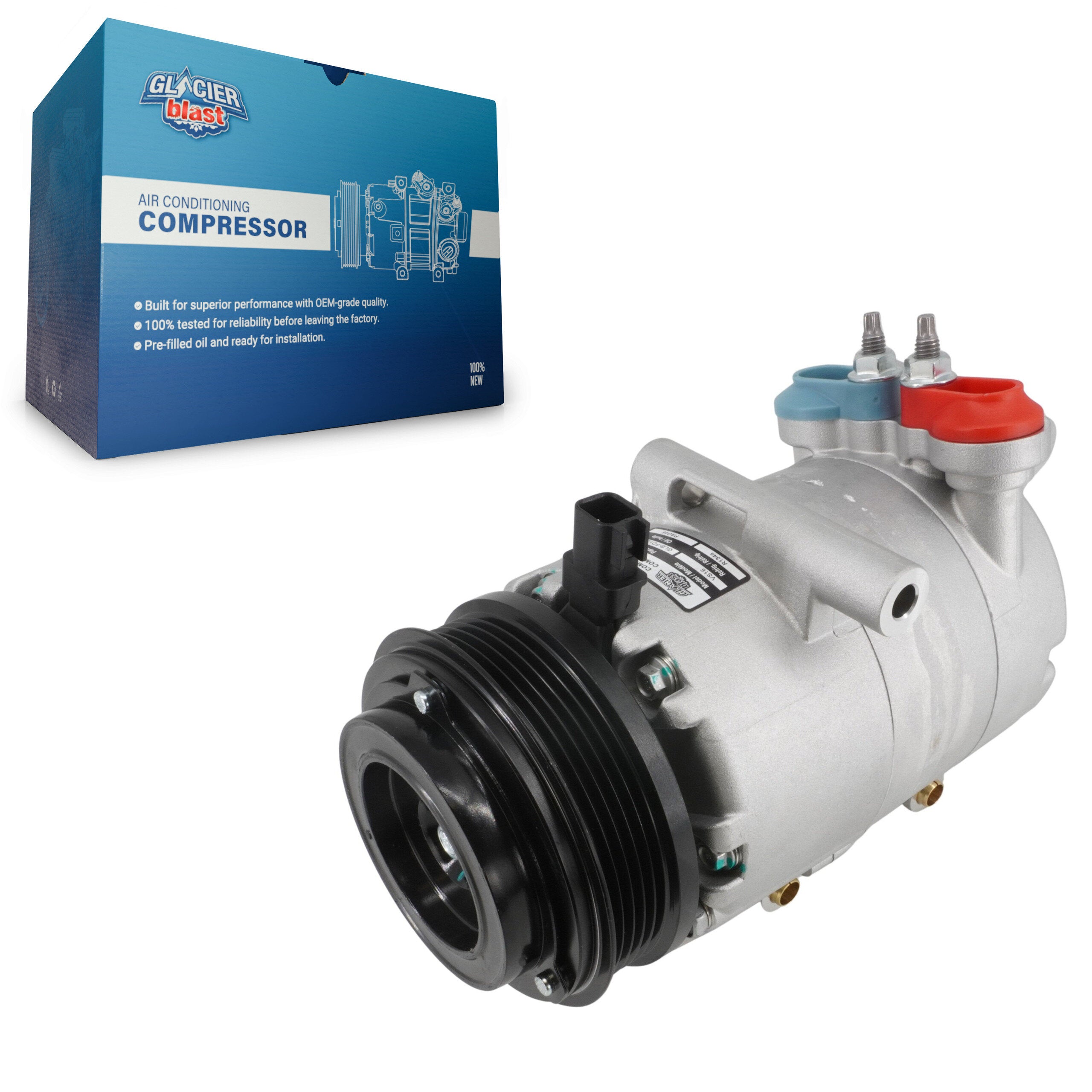Glacier Blast GLB-FD12914 A/C Compressor for 2012-2014 Ford Focus - N/A