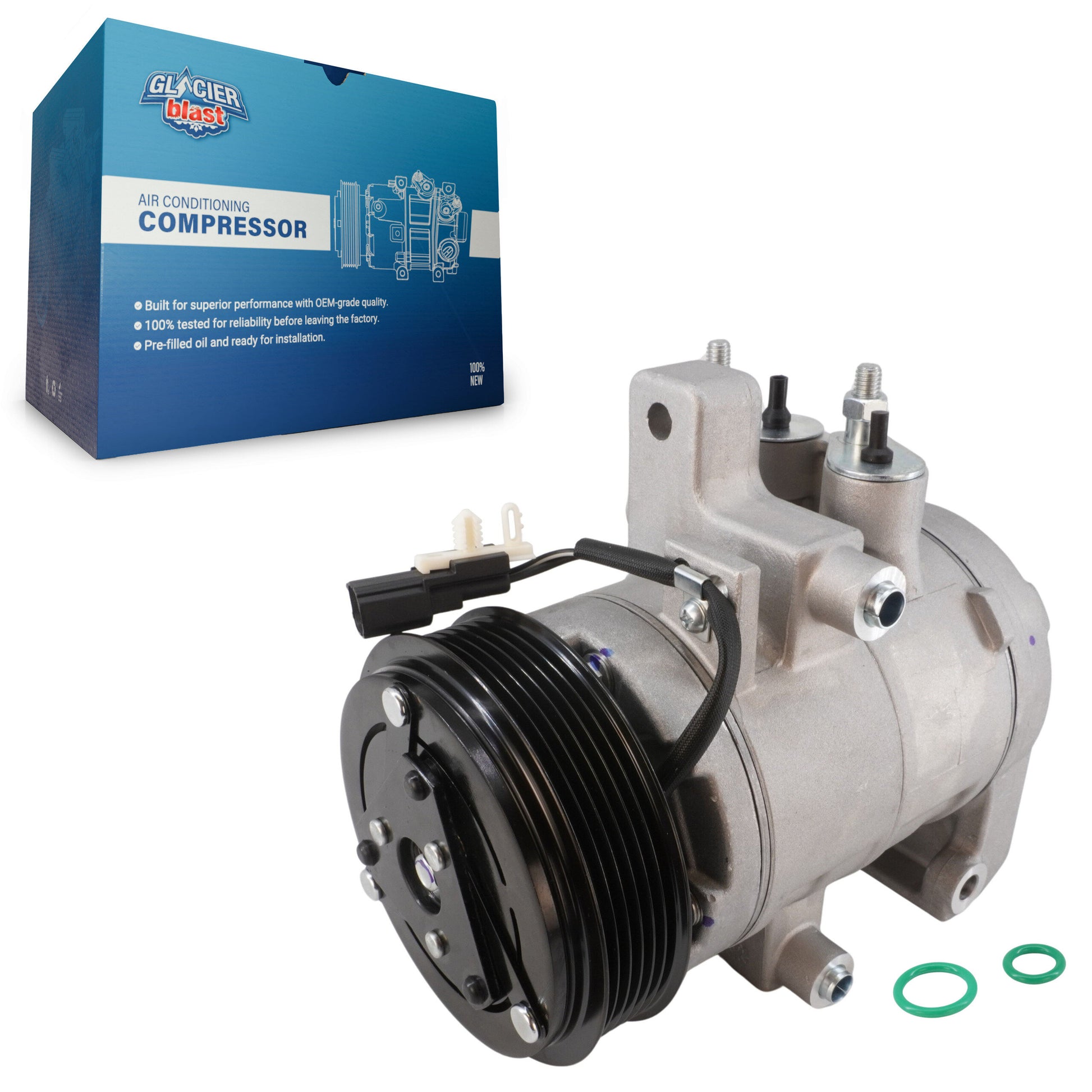 Glacier Blast GLB-FD13043 A/C Compressor for 2011-2013 Ford F-150 - N/A