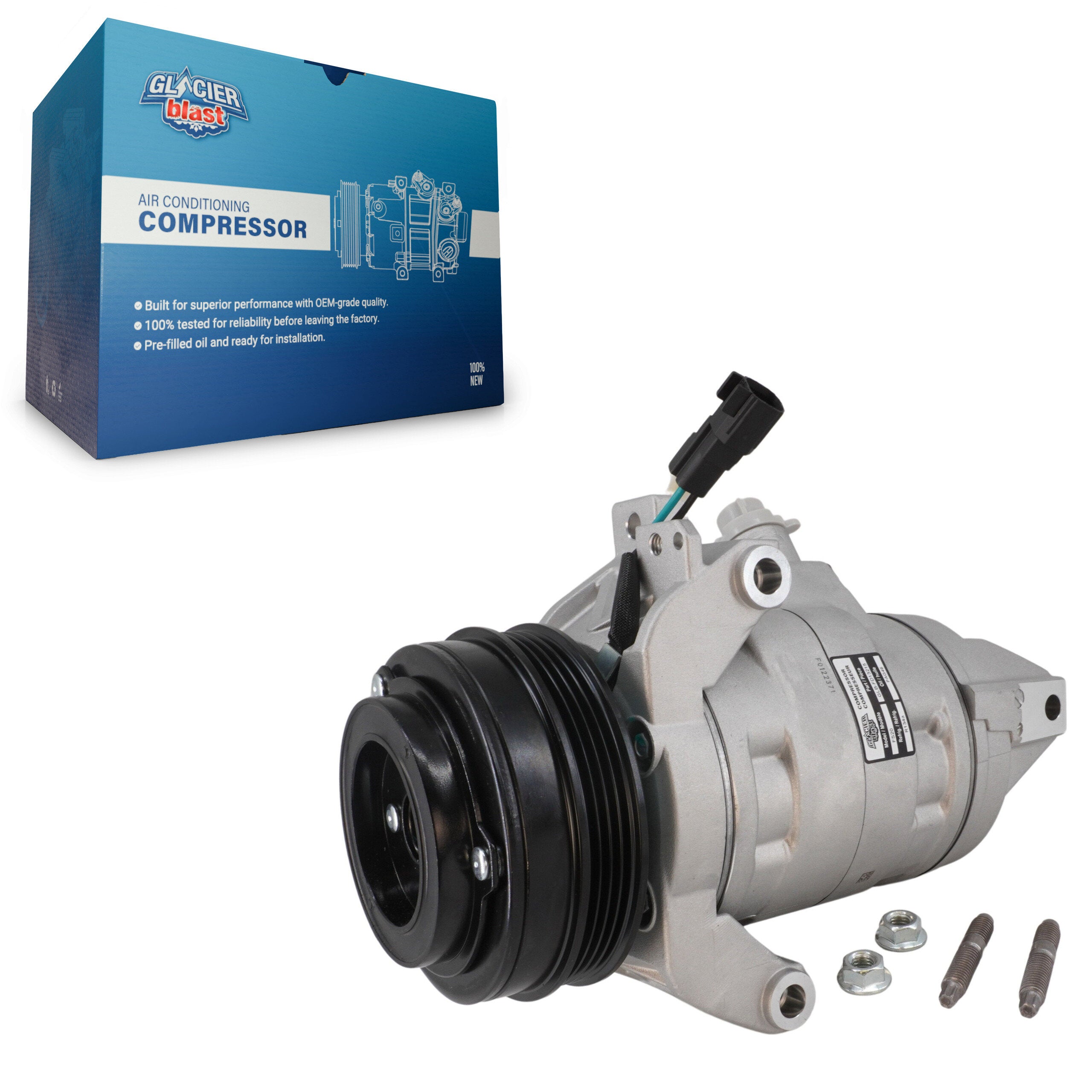 Glacier Blast GLB-FD13215 A/C Compressor for 2015-2020 Ford F-150 - N/A