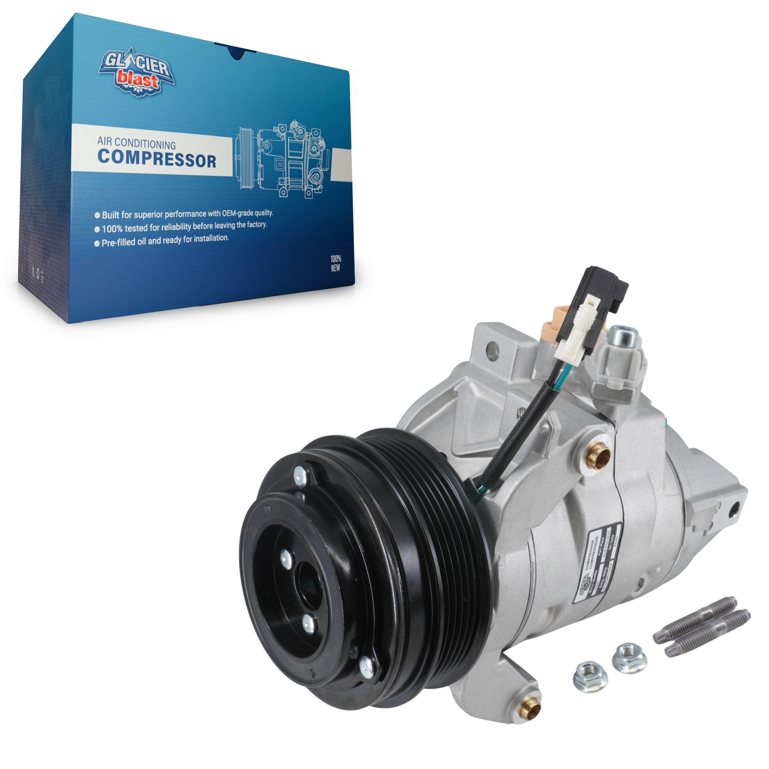 Glacier Blast GLB-FD13223 A/C Compressor for 2015-2018 Ford F-150 - N/A
