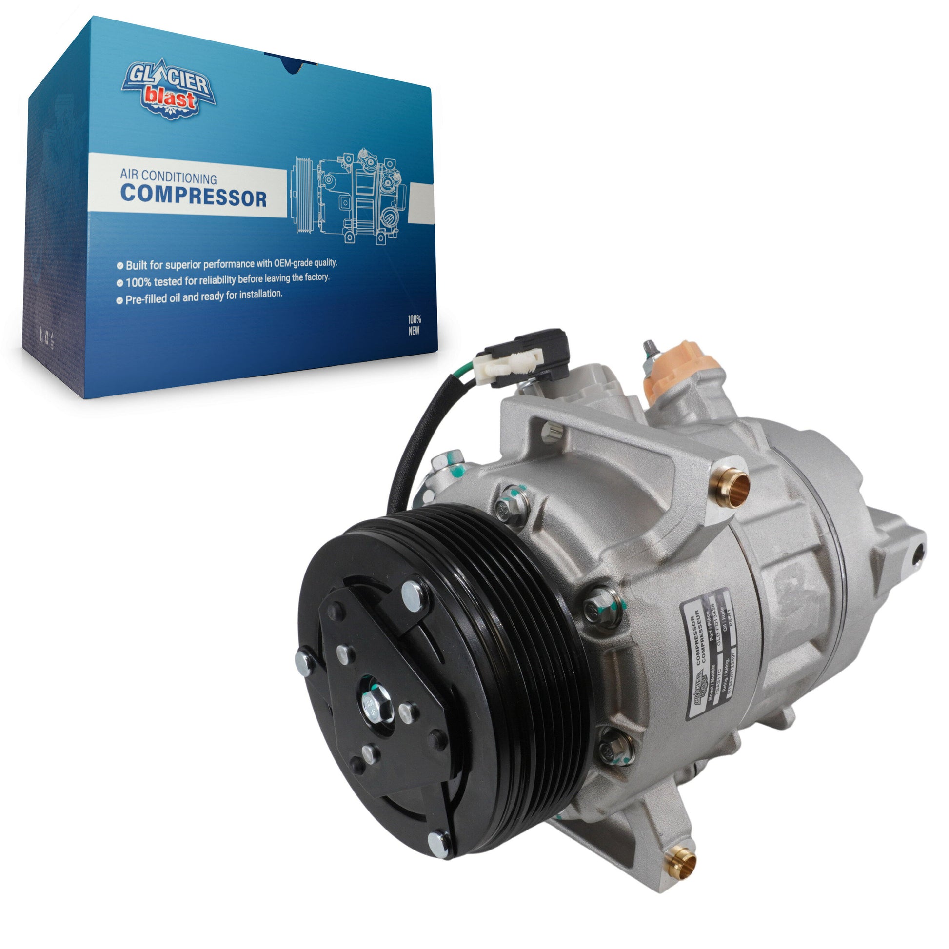 Glacier Blast GLB-FD13438 A/C Compressor for 2019-2023 Ford Ranger - N/A