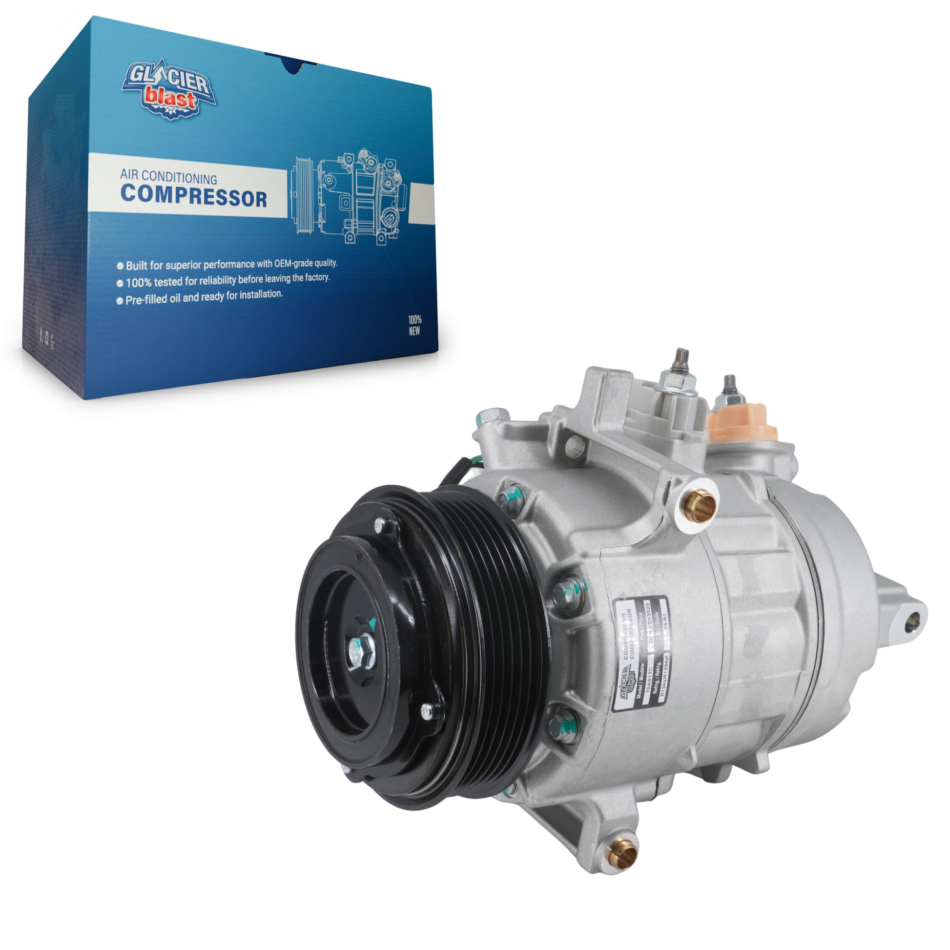 Glacier Blast GLB-FD13523 A/C Compressor for 2018-2020 Ford F-150 - N/A