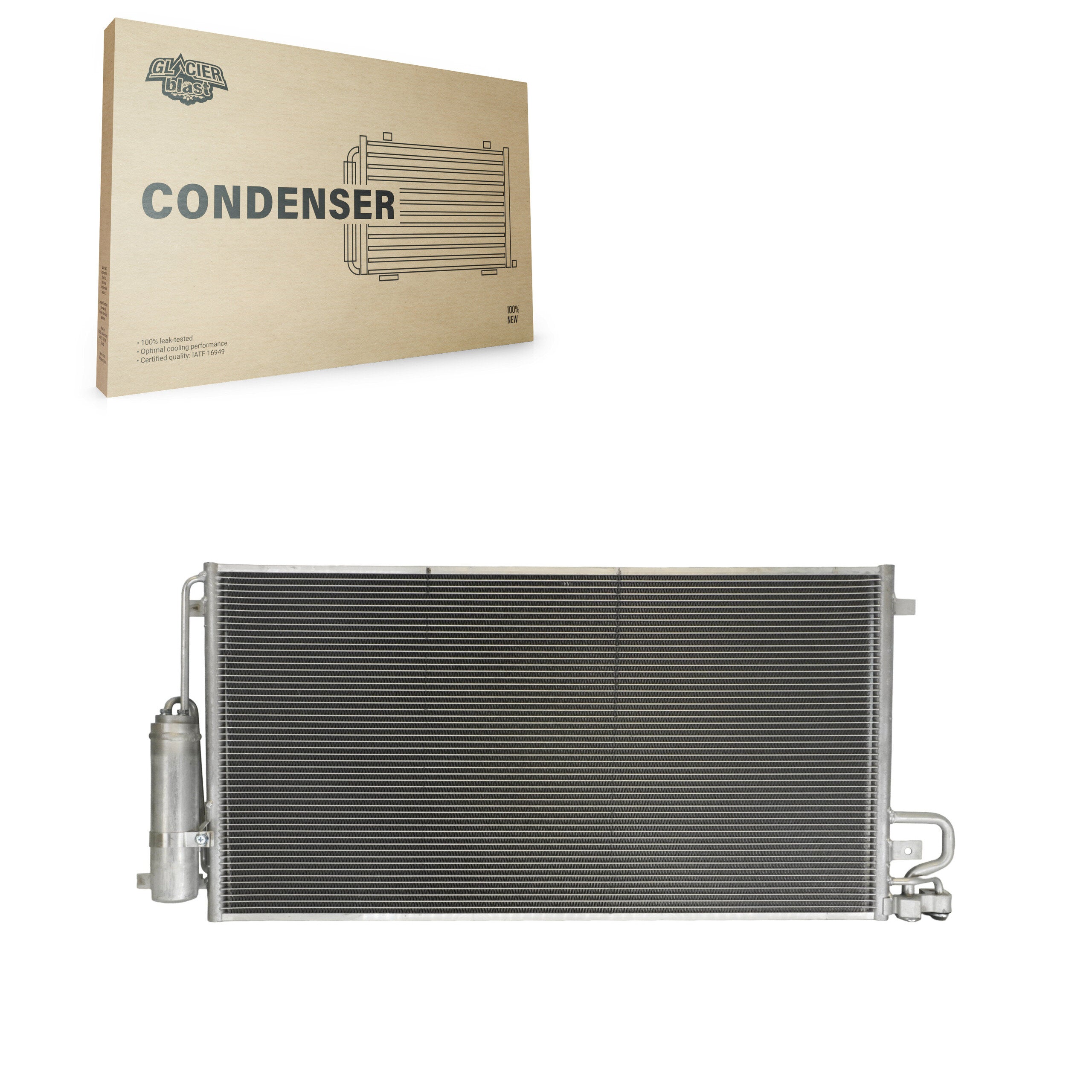 Glacier Blast GLB-FD30041 A/C Condenser for 2017-2020 Ford Fusion, Lincoln MKZ - N/A