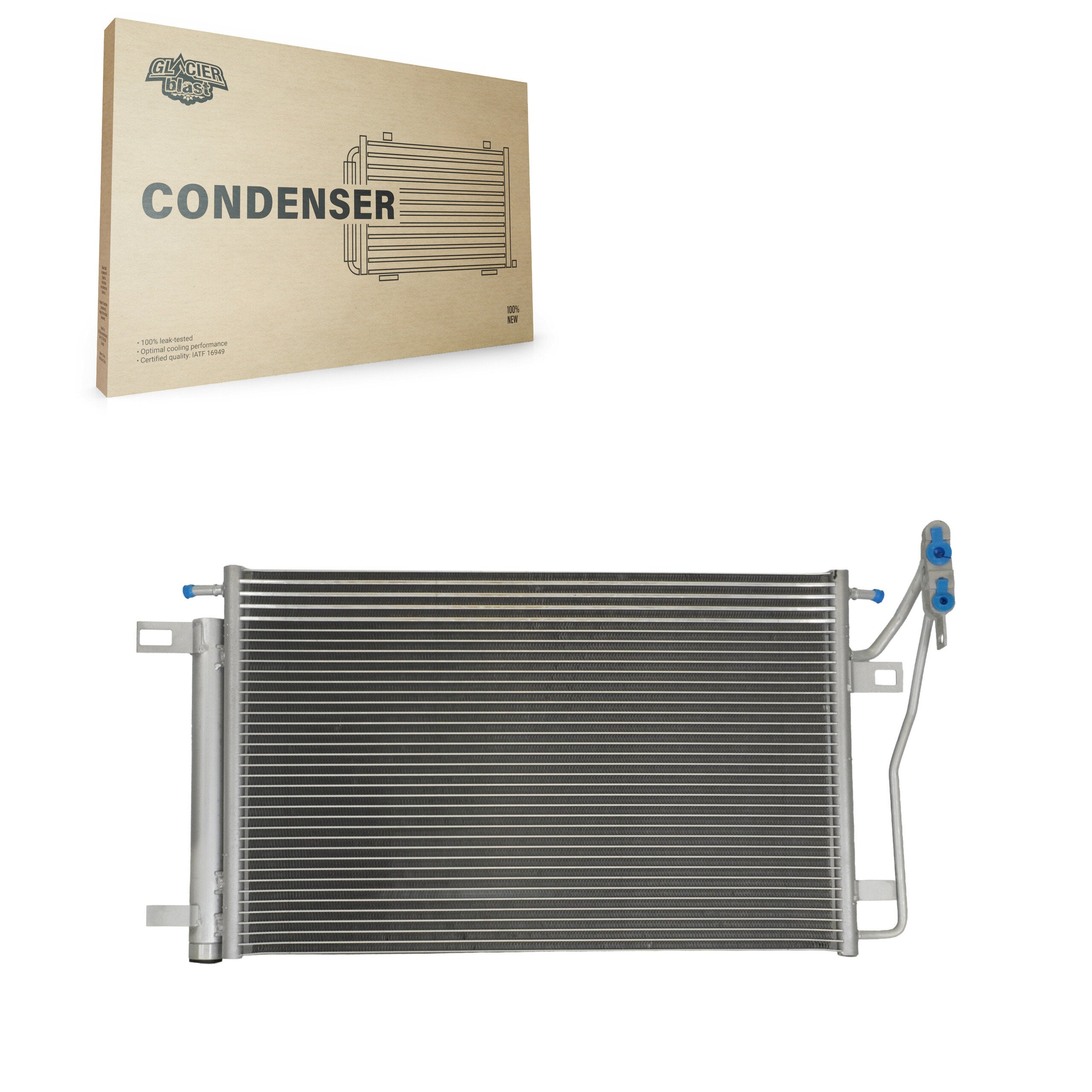 Glacier Blast GLB-FD3390 A/C Condenser for 2006-2012 Lincoln MKZ, Ford Fusion, Lincoln Zephyr - N/A