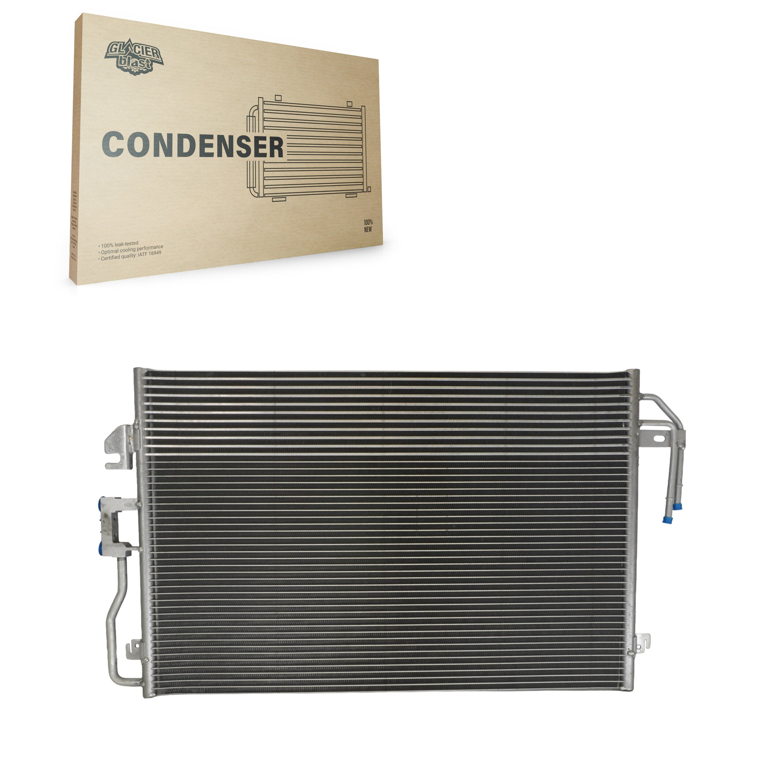 Glacier Blast GLB-FD3675 A/C Condenser for 2008 Ford Escape, Mazda Tribute, Mercury Mariner - N/A
