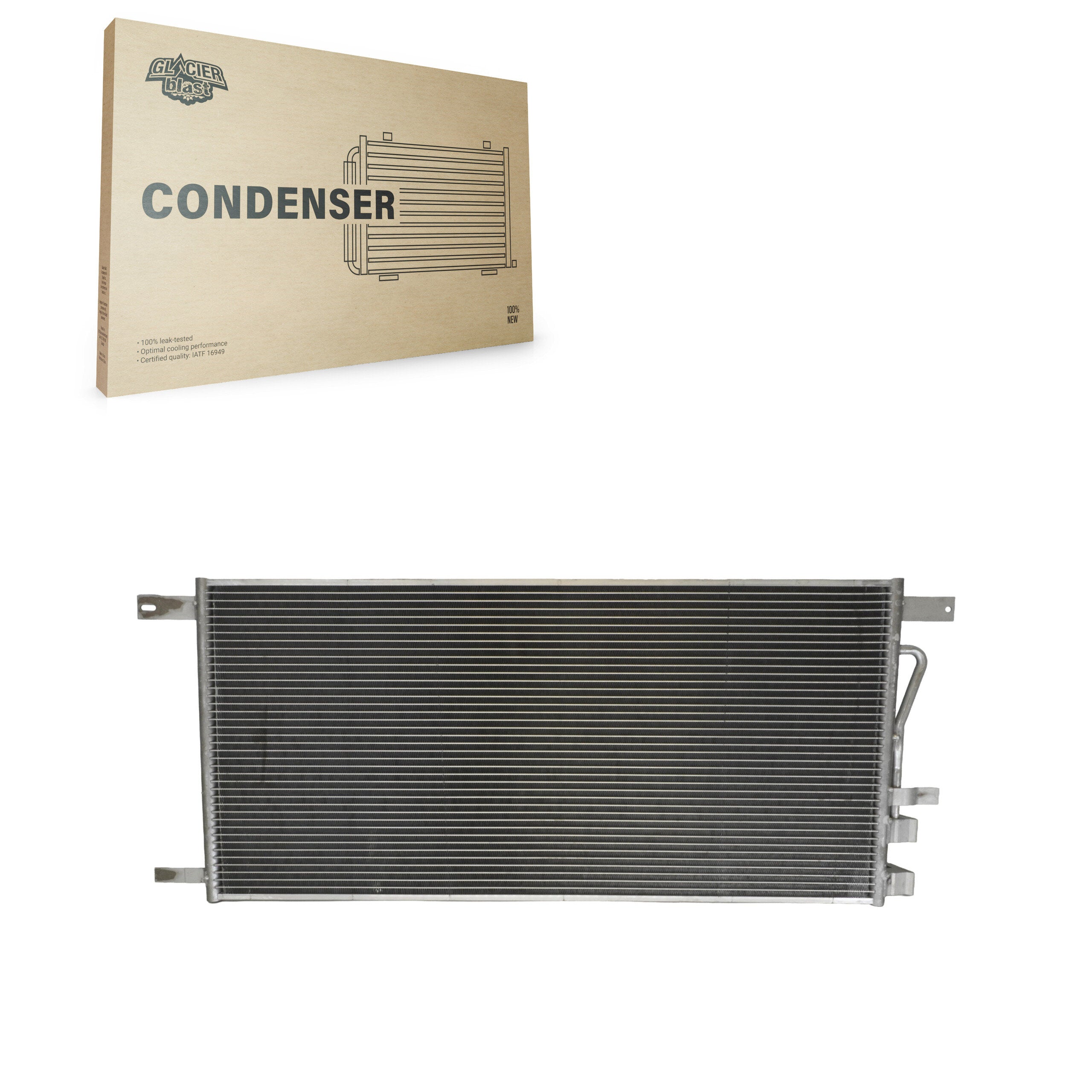 Glacier Blast GLB-FD3690 A/C Condenser for 2008-2010 Ford F-250 Super Duty, Ford F-350 Super Duty, Ford F-450 Super Duty - N/A