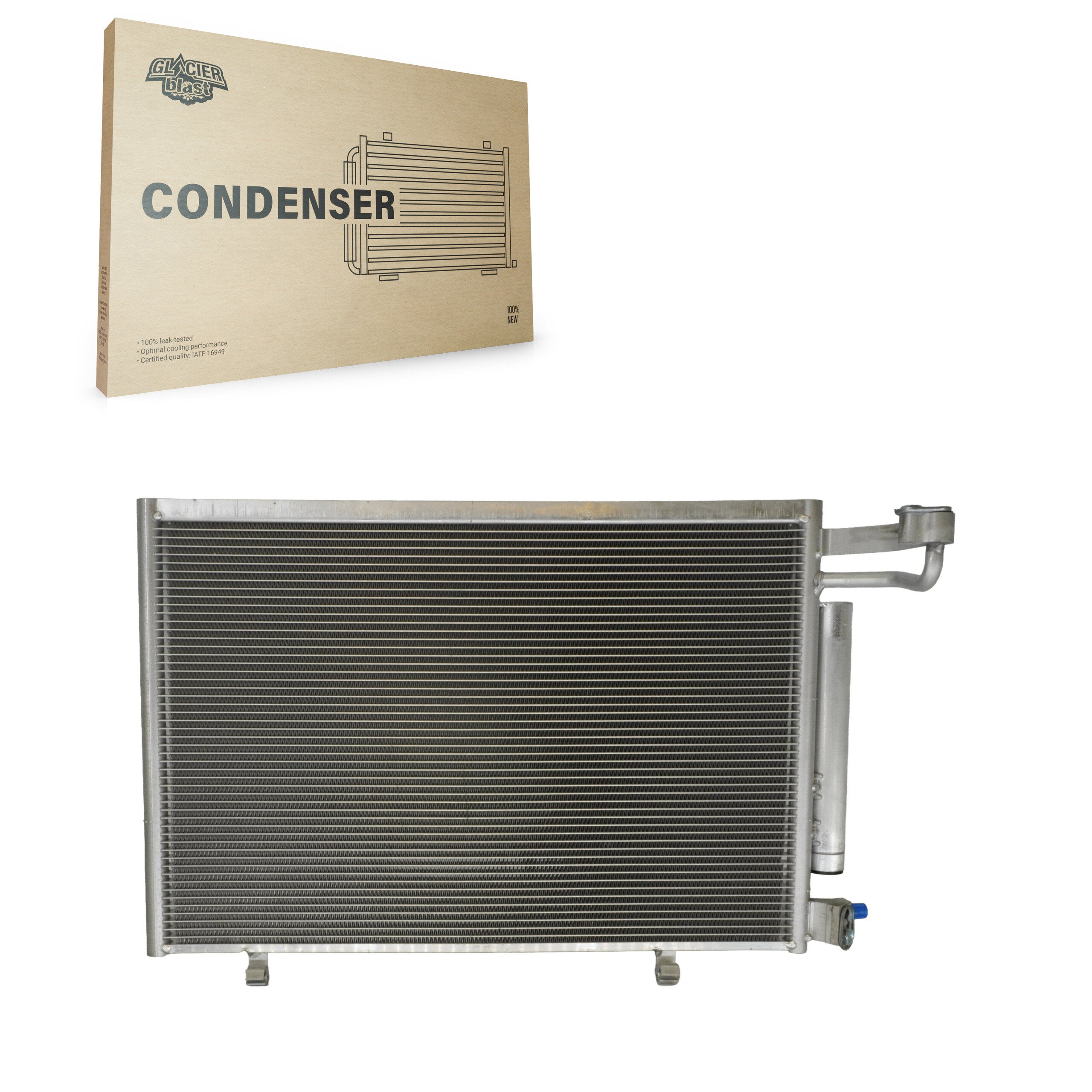 Glacier Blast GLB-FD3881 A/C Condenser for 2011-2013 Ford Fiesta - N/A