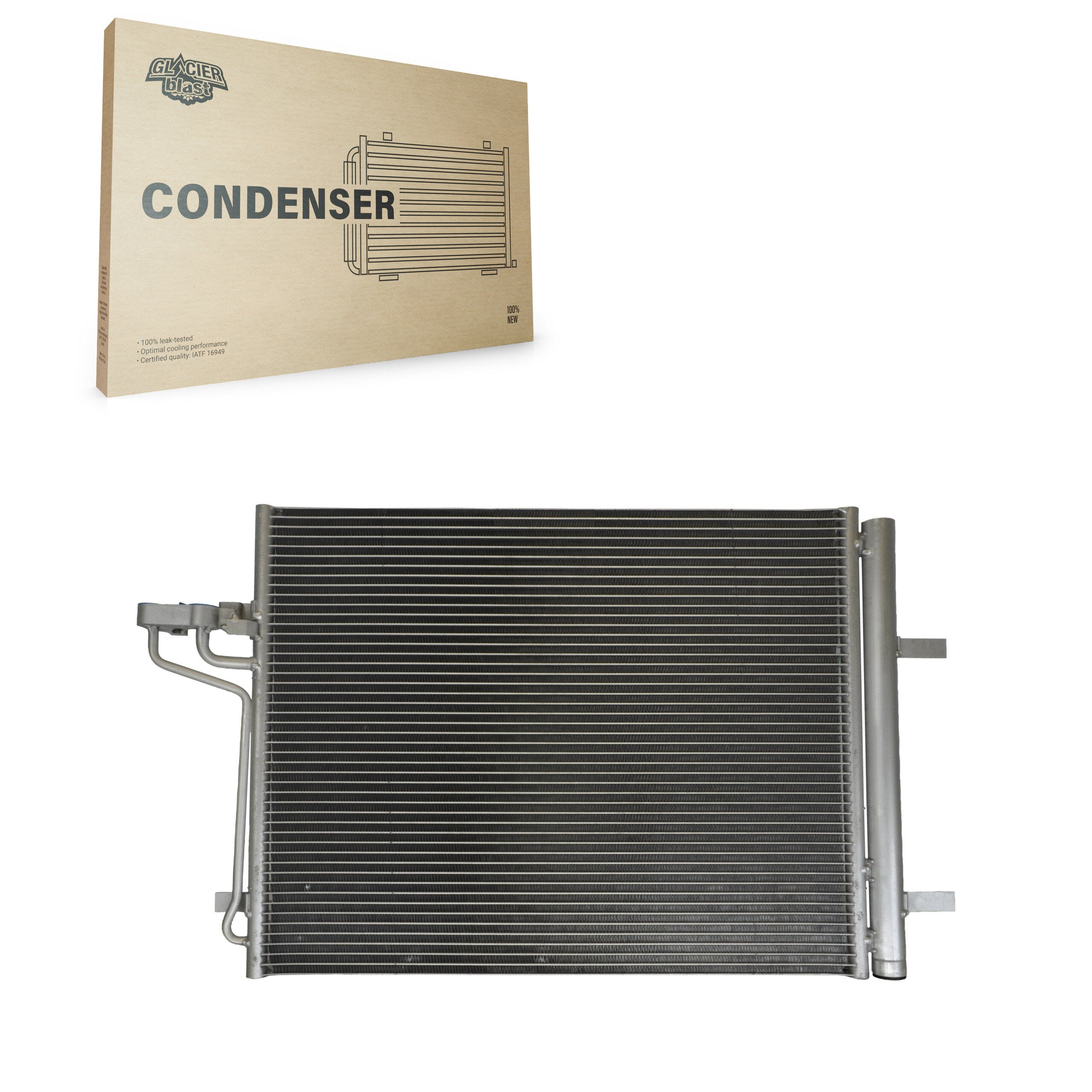 Glacier Blast GLB-FD4724 A/C Condenser for 2014-2018 Ford Focus, Ford Transit Connect - N/A