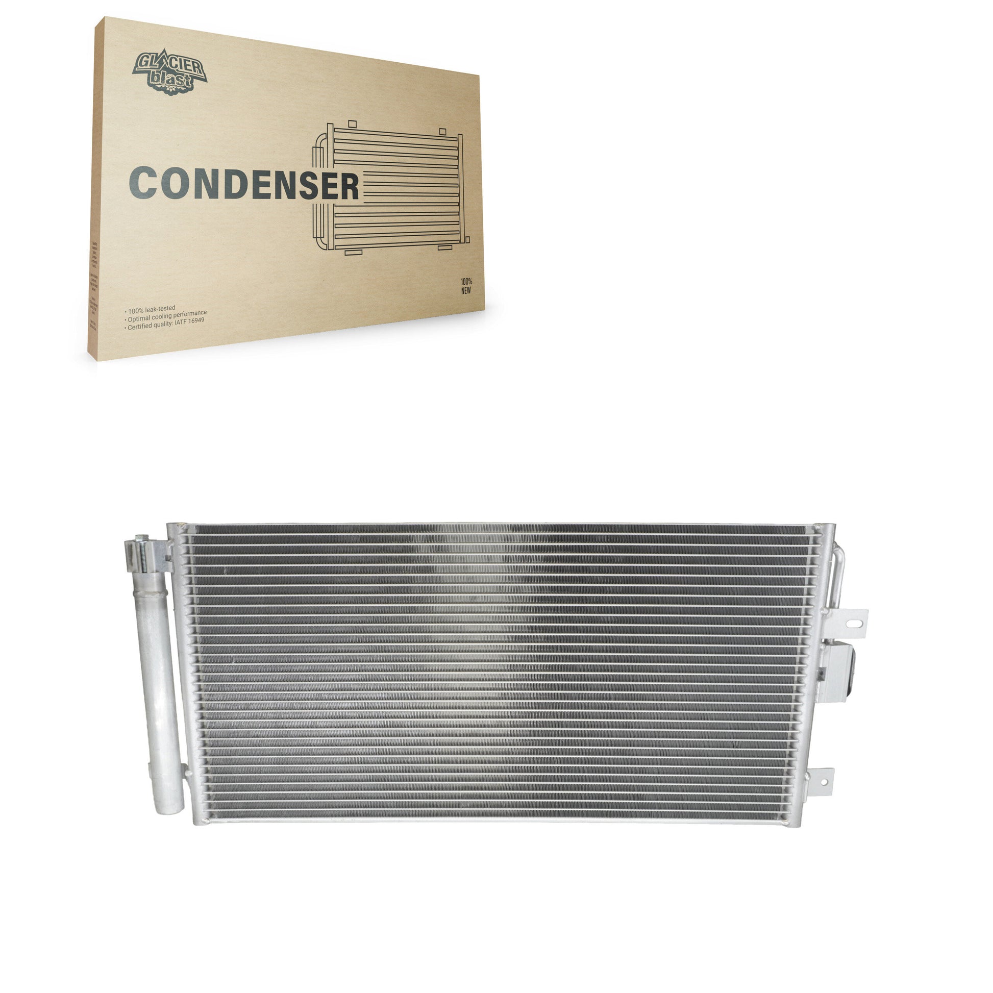 Glacier Blast GLB-FI3987 A/C Condenser for 2012-2019 Fiat 500 - N/A