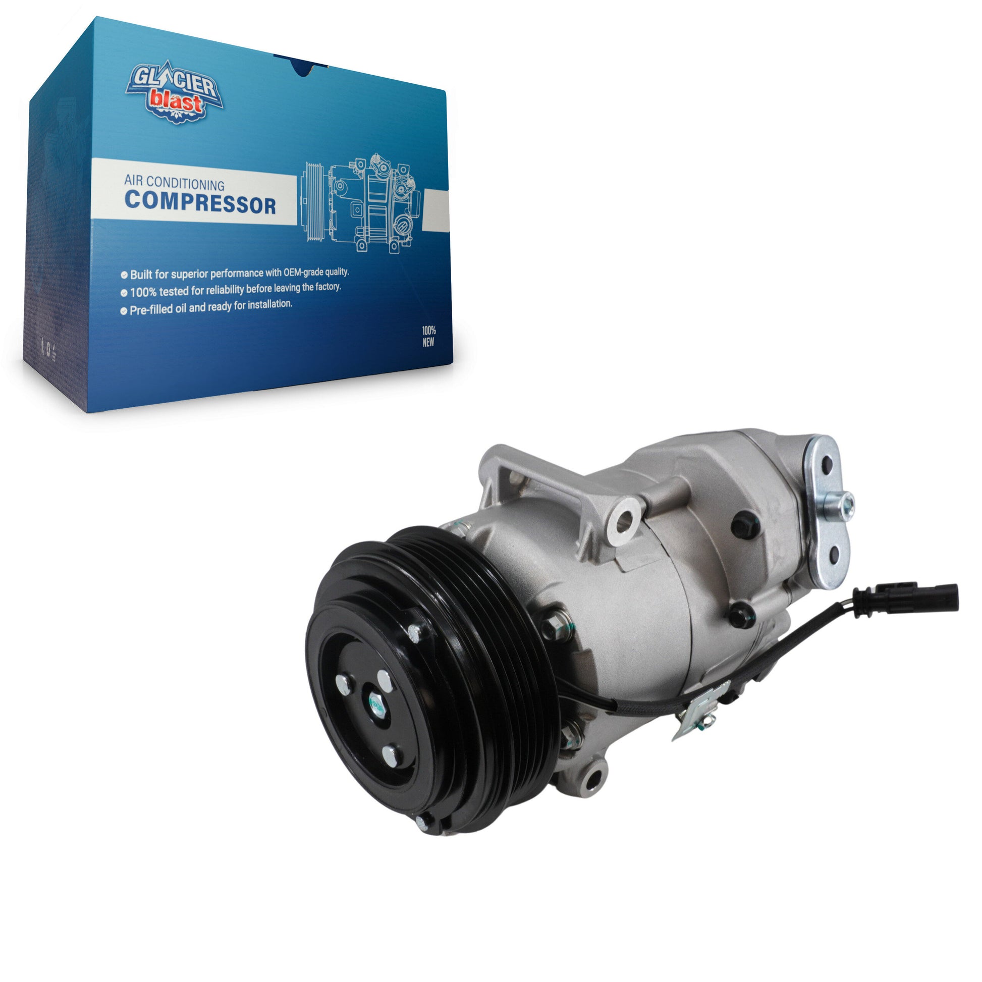 Glacier Blast GLB-GM12823 A/C Compressor for 2012-2016 Chevrolet Cruze Limited, Chevrolet Cruze - N/A