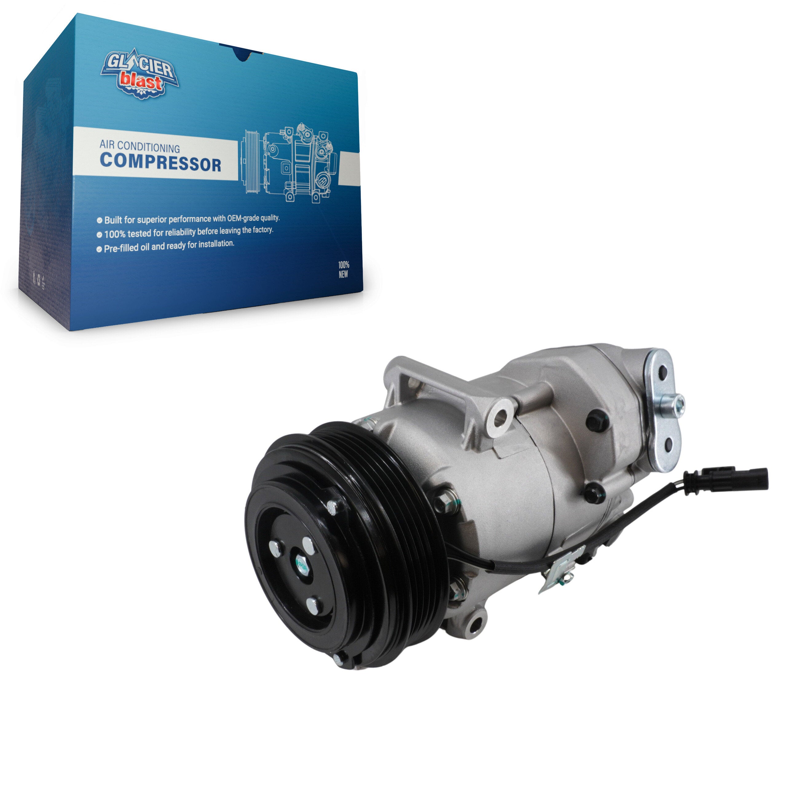Glacier Blast GLB-GM12823 A/C Compressor for 2012-2016 Chevrolet Cruze Limited, Chevrolet Cruze - N/A