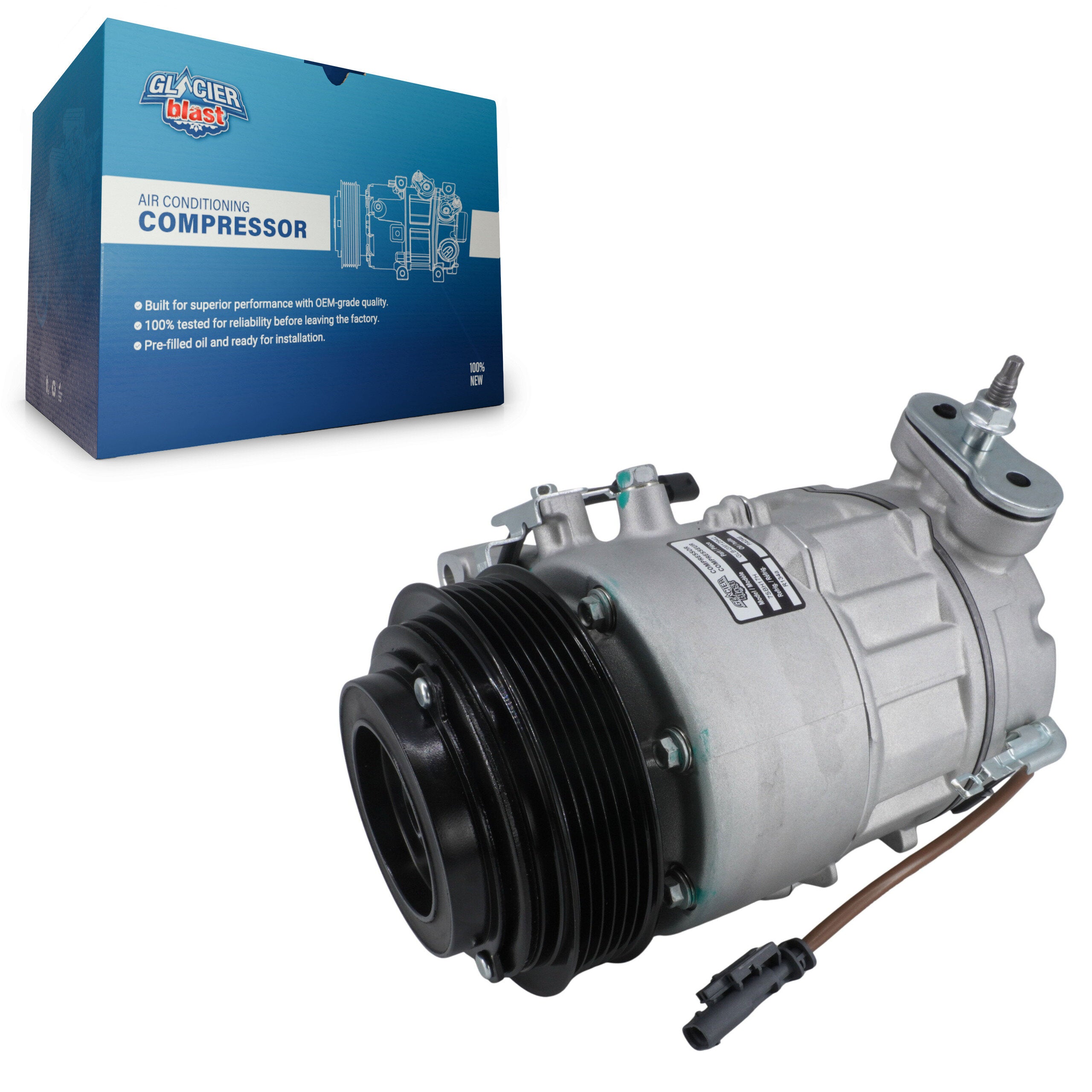 Glacier Blast GLB-GM12942 A/C Compressor for 2012-2016 Chevrolet Equinox, GMC Terrain, Chevrolet Impala Limited - N/A