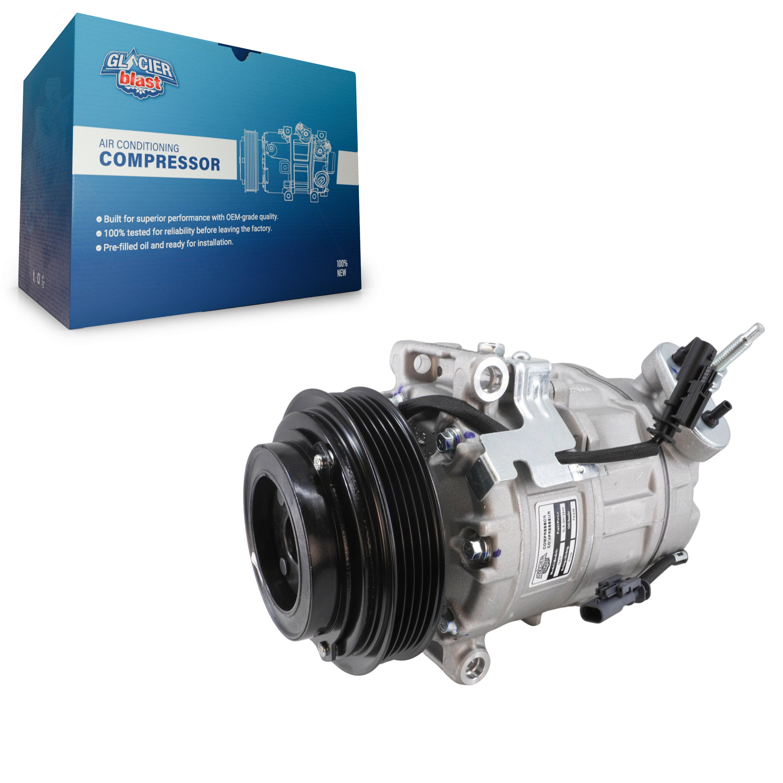 Glacier Blast GLB-GM12943 A/C Compressor for 2012-2014 Chevrolet Equinox, GMC Terrain - N/A