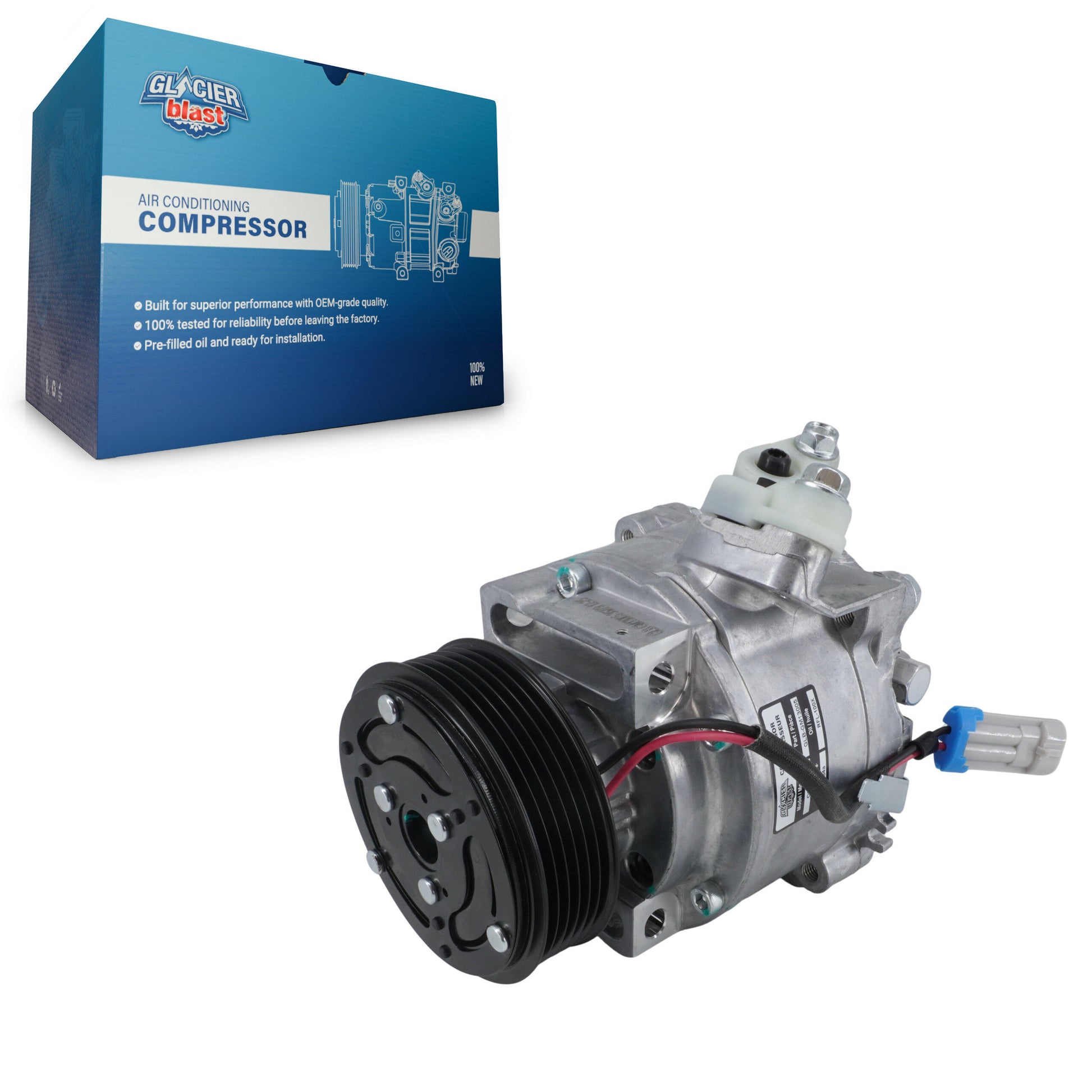 Glacier Blast GLB-GM13005 A/C Compressor for 2013-2018 Chevrolet Sonic - N/A