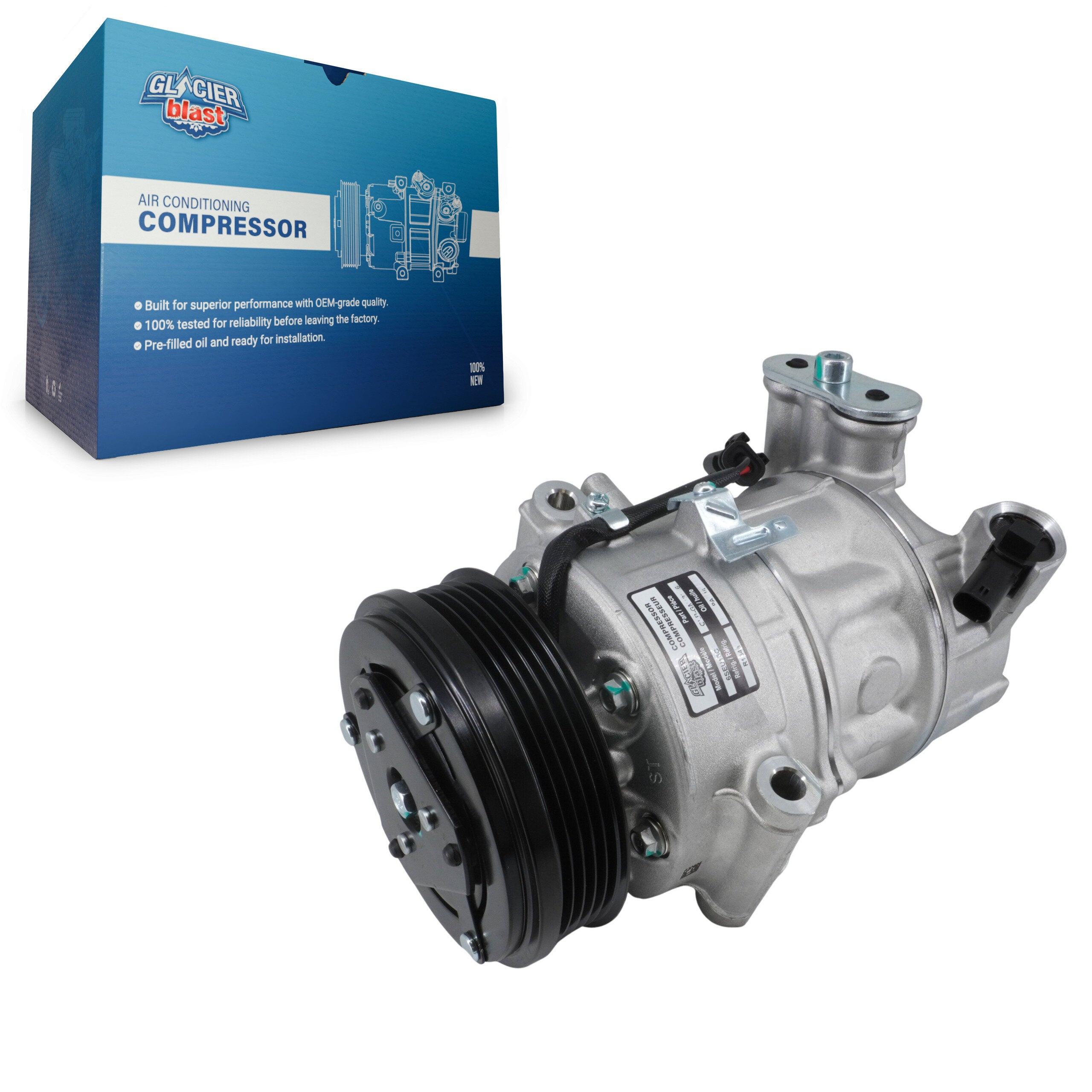 Glacier Blast GLB-GM13236 A/C Compressor for 2016-2019 Chevrolet Cruze - N/A