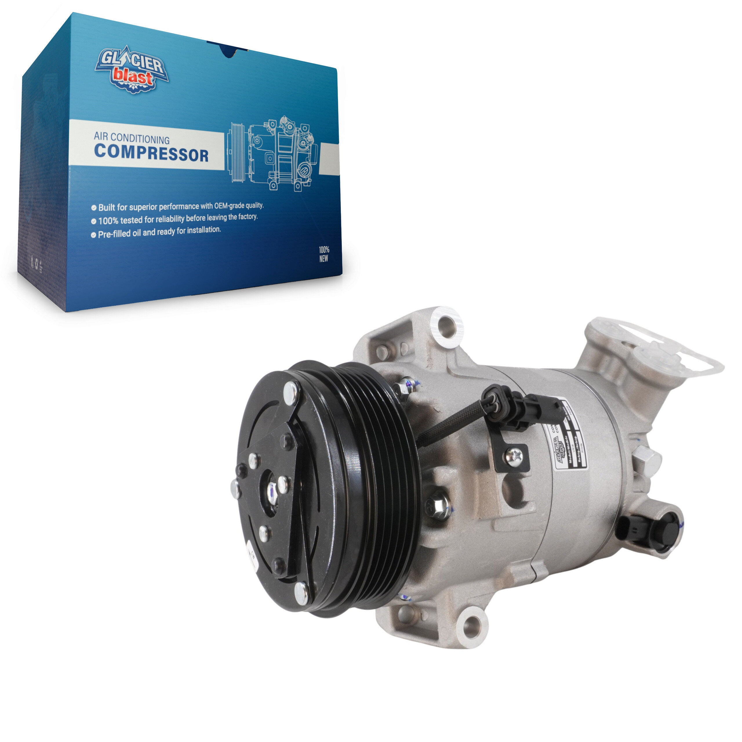 Glacier Blast GLB-GM13269 A/C Compressor for 2017-2022 Chevrolet Colorado, GMC Canyon - N/A