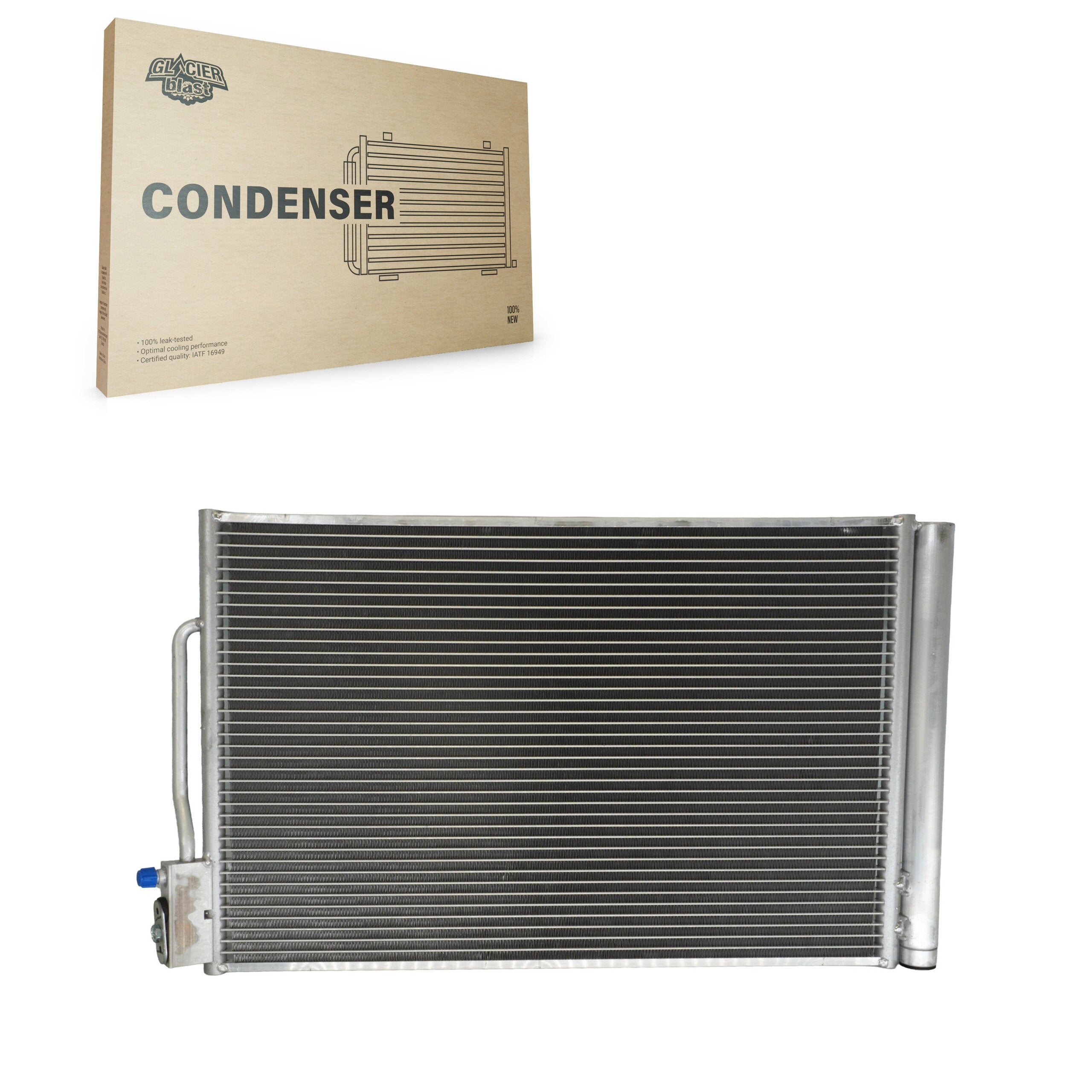 Glacier Blast GLB-GM30026 A/C Condenser for 2016-2024 Buick Regal Sportback, Buick Regal TourX, Buick LaCrosse - N/A