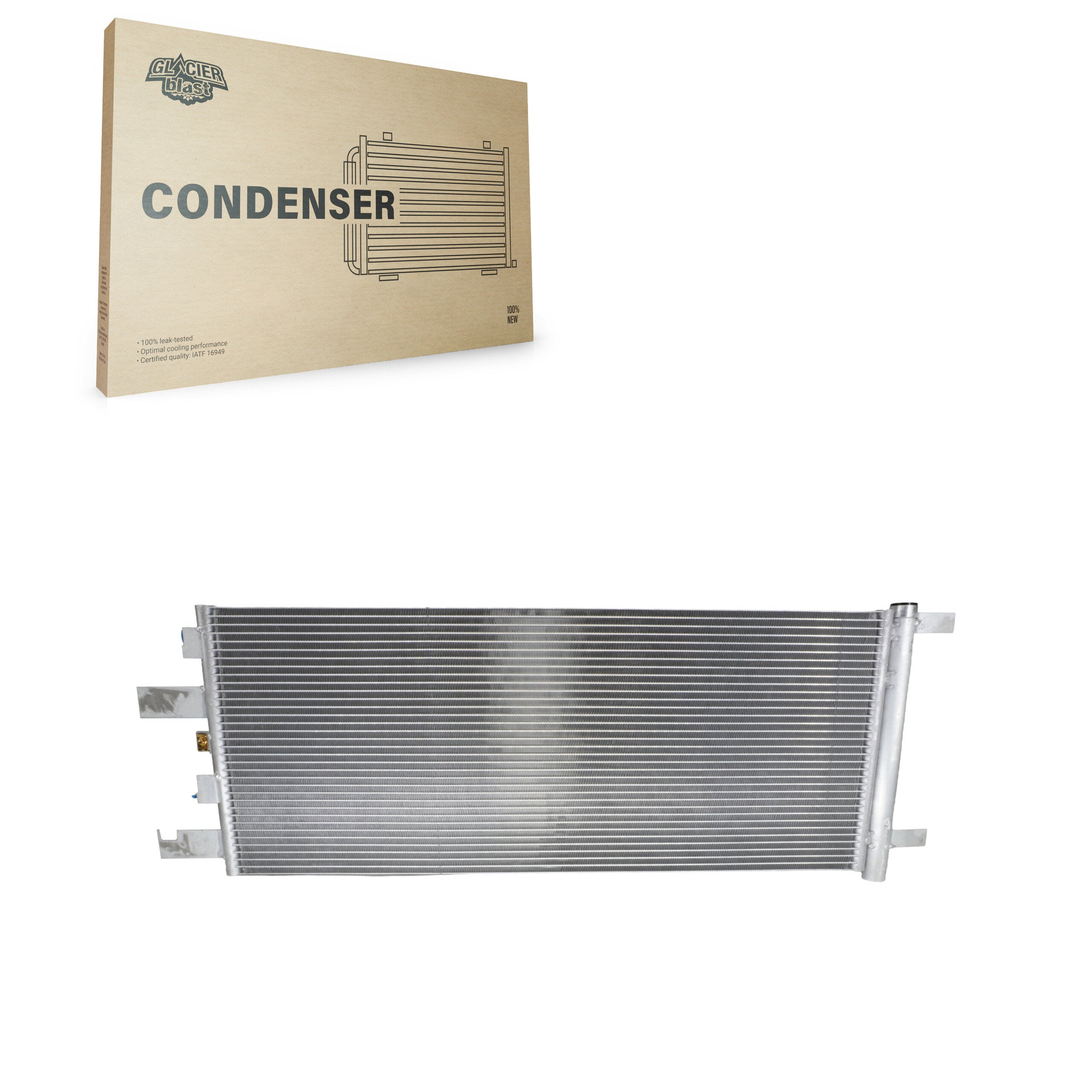 Glacier Blast GLB-GM30119 A/C Condenser for 2019-2024 Chevrolet Silverado 1500 LTD, GMC Sierra 1500 Limited, Cadillac Escalade - N/A