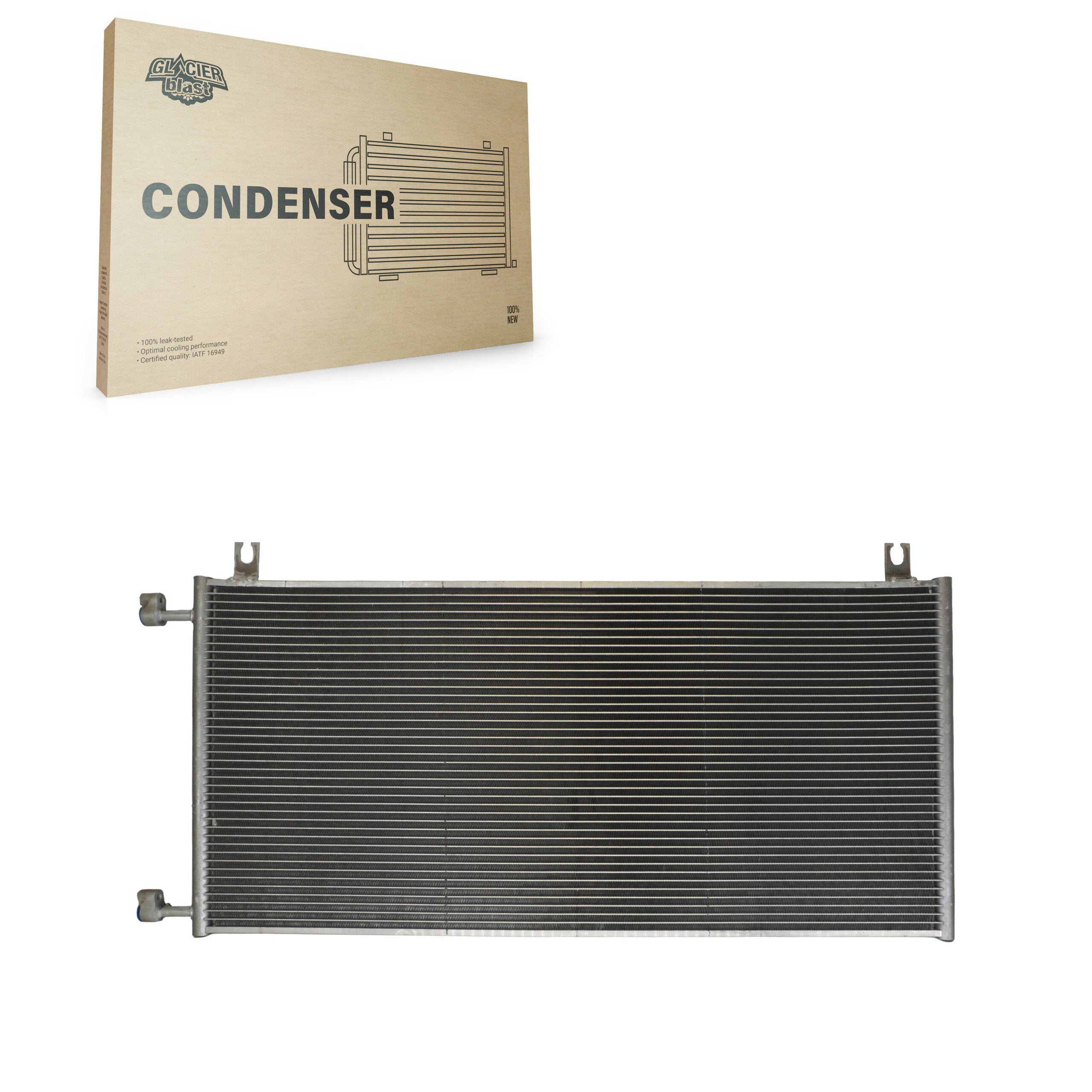 Glacier Blast GLB-GM3026 A/C Condenser for 2000-2014 Chevrolet Silverado 1500, GMC Sierra 1500, Cadillac Escalade ESV - N/A