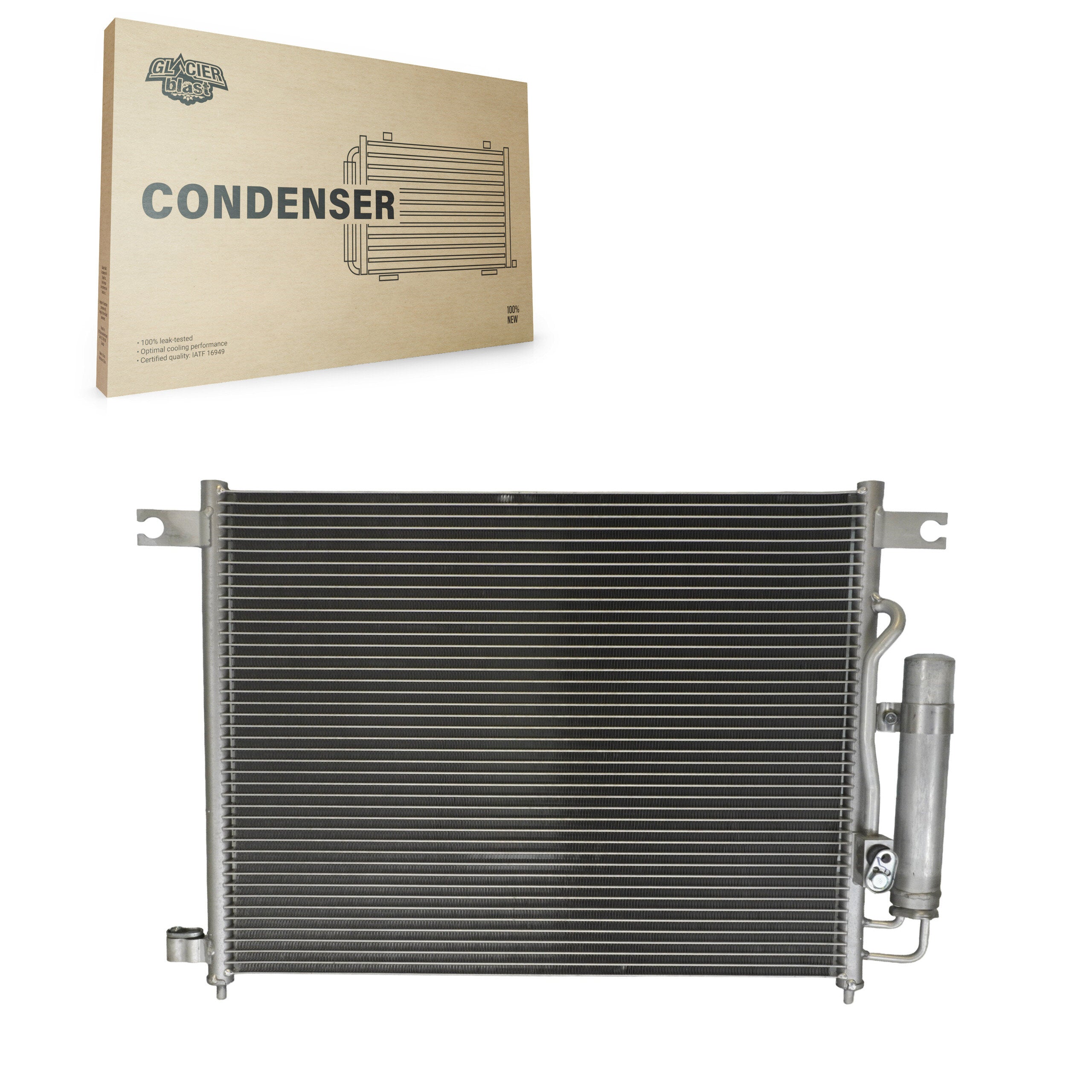 Glacier Blast GLB-GM3240 A/C Condenser for 2004-2010 Chevrolet Aveo5, Pontiac Wave, Pontiac Wave5 - N/A