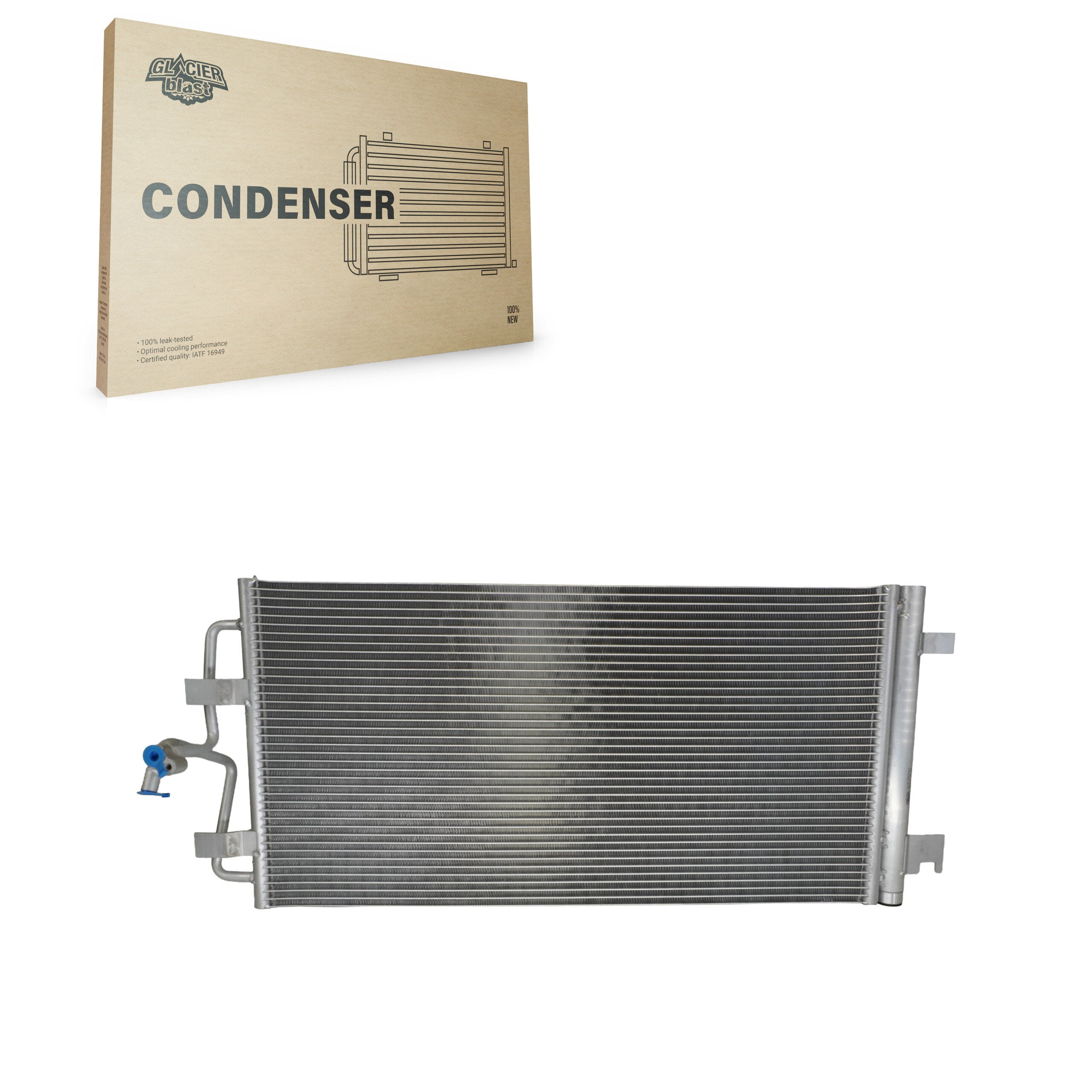 Glacier Blast GLB-GM3467 A/C Condenser for 2006-2011 Chevrolet Impala, Buick Allure, Buick LaCrosse - N/A