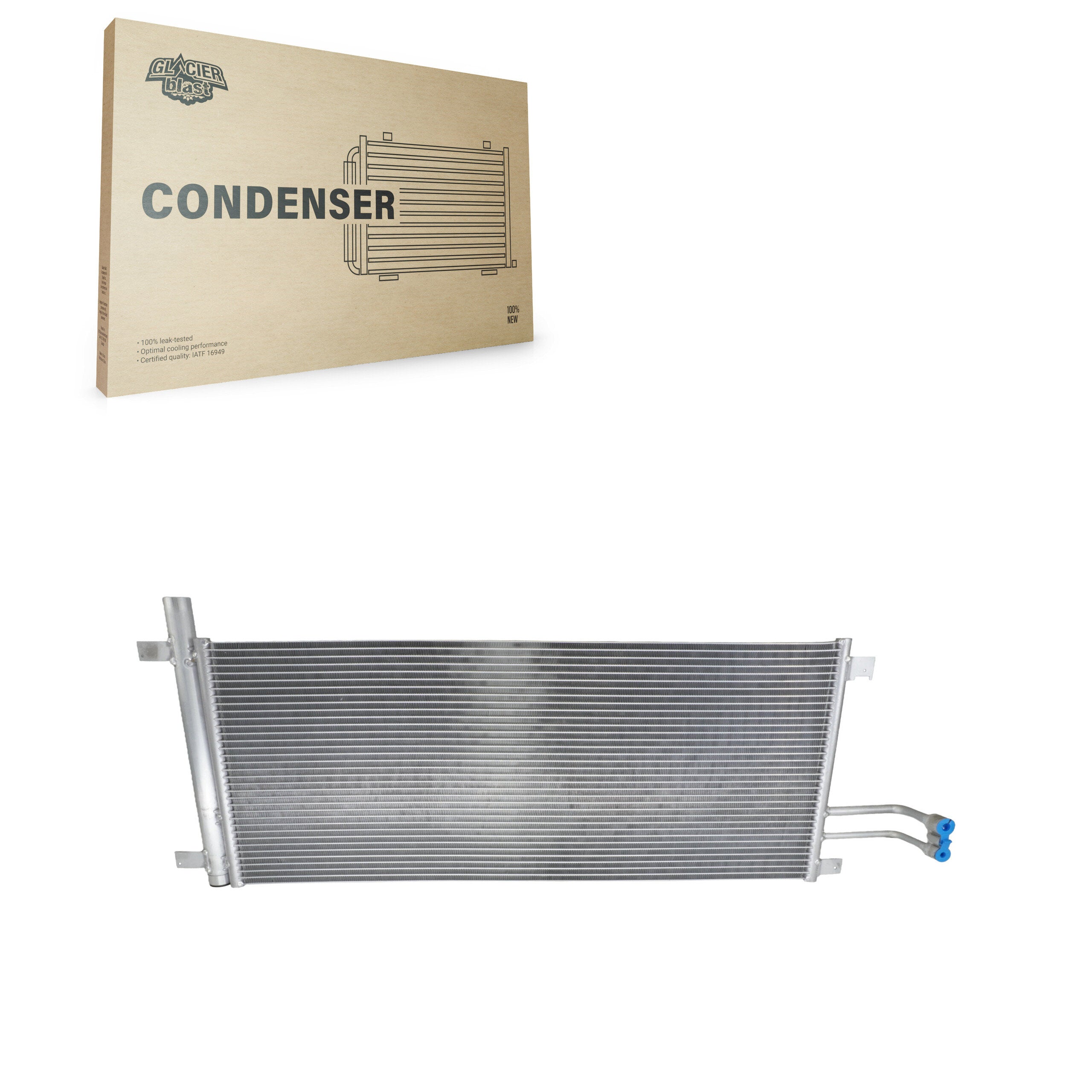 Glacier Blast GLB-GM4282 A/C Condenser for 2014-2018 Chevrolet Silverado 1500, GMC Sierra 1500 - N/A