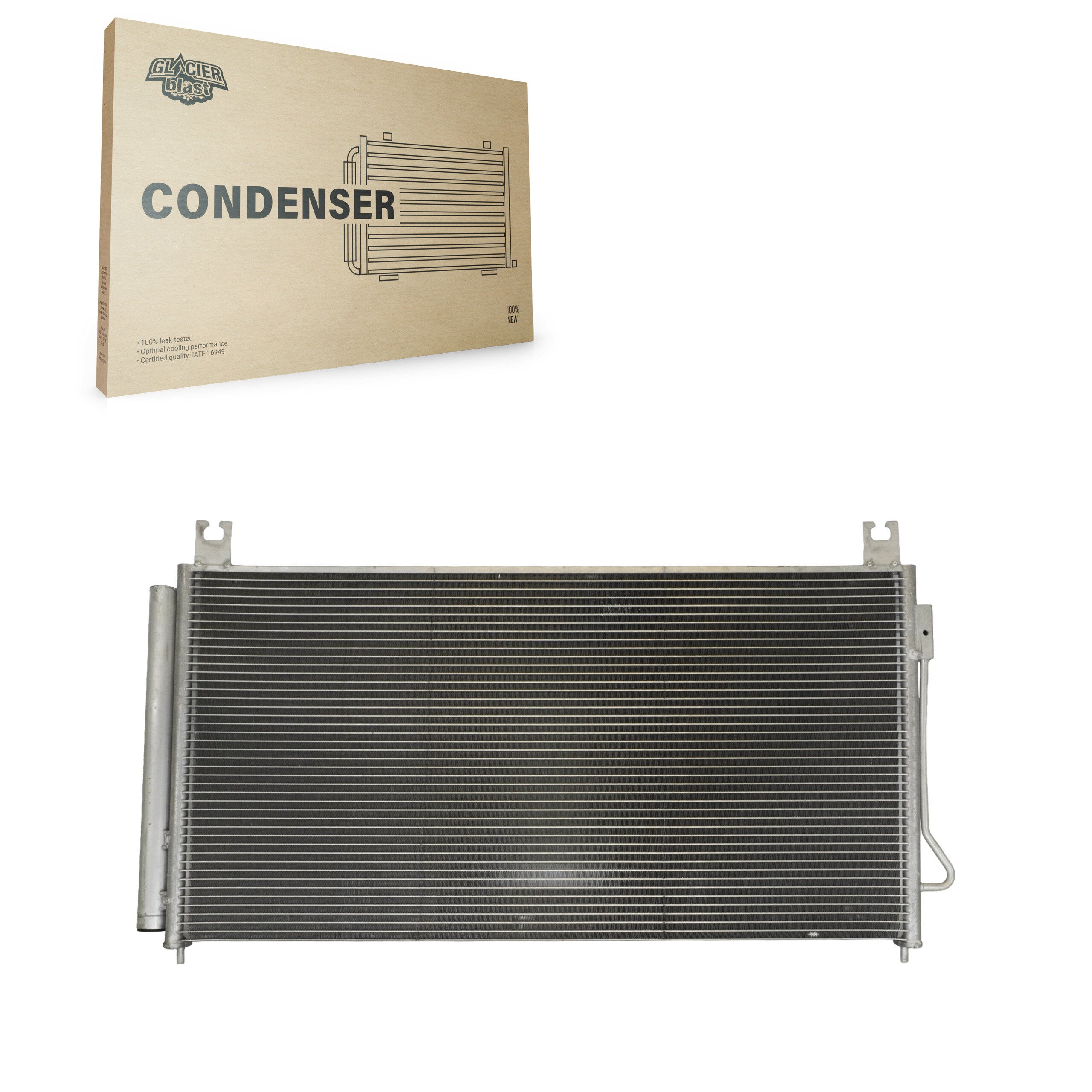Glacier Blast GLB-GM4739 A/C Condenser for 2015-2020 Chevrolet Silverado 4500 HD, Chevrolet Silverado 5500 HD, Chevrolet Silverado 6500 HD - N/A