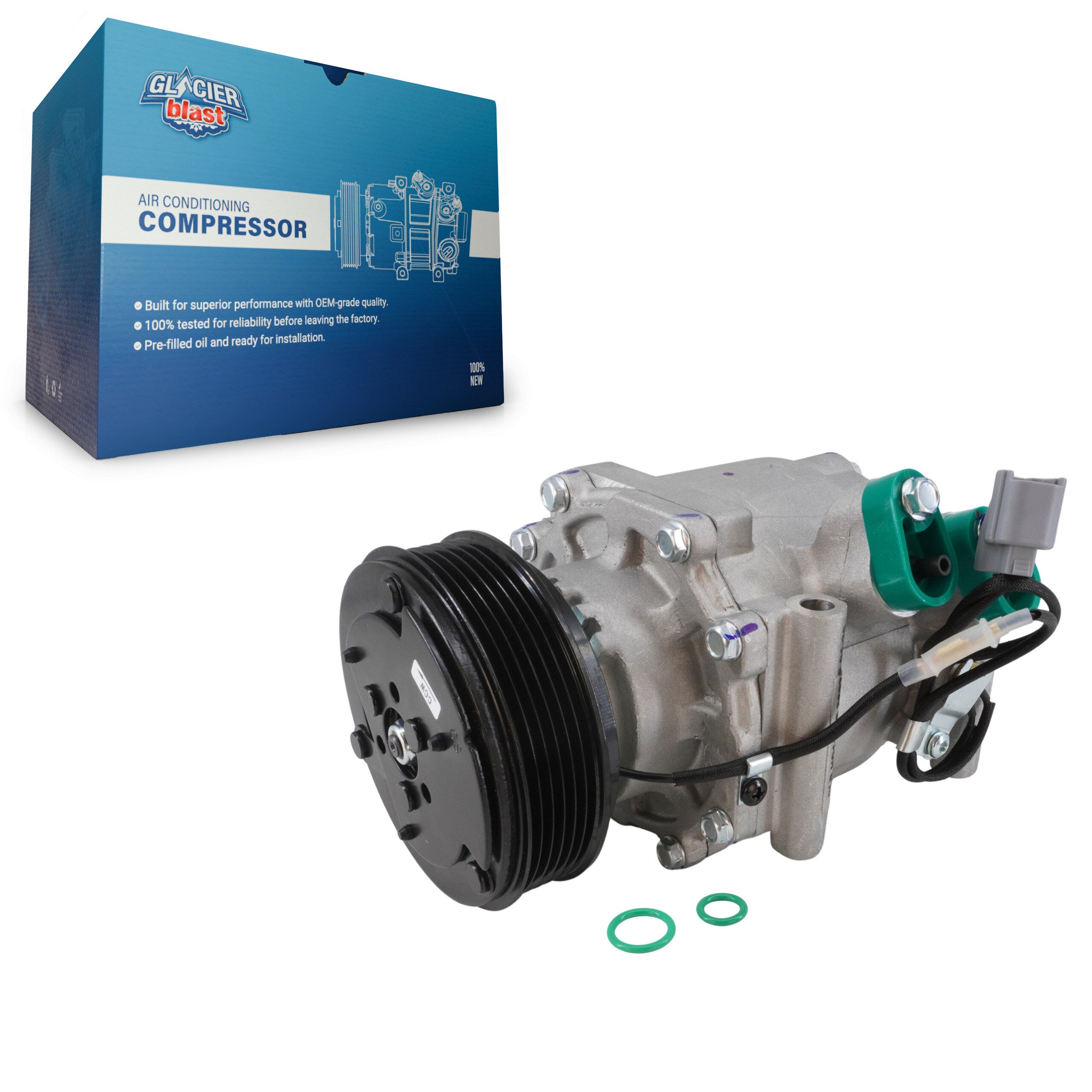 Glacier Blast GLB-HO11266 A/C Compressor for 2001-2005 Honda Civic, Acura EL - N/A