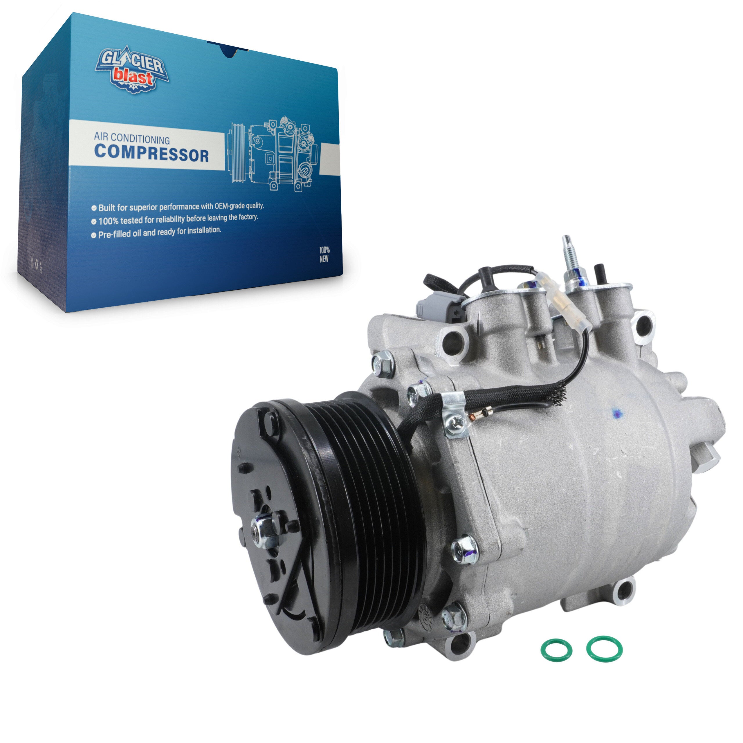 Glacier Blast GLB-HO11495 A/C Compressor for 2002-2006 Honda CR-V - N/A