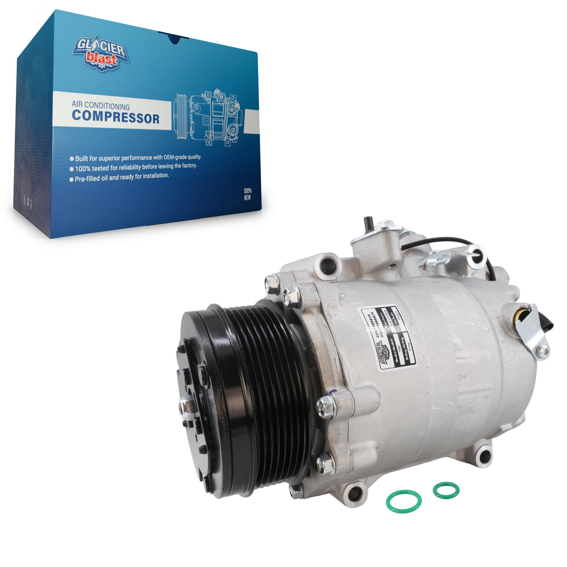 Glacier Blast GLB-HO12639 A/C Compressor for 2007-2015 Honda Civic, Acura RDX, Honda CR-V - N/A