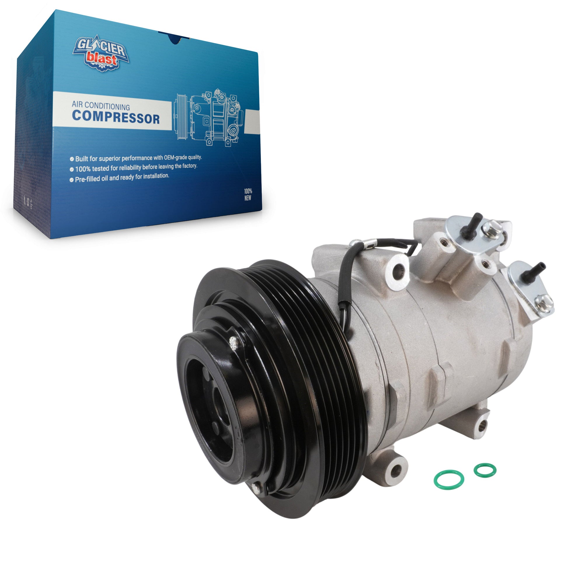 Glacier Blast GLB-HO12752 A/C Compressor for 2008-2015 Acura RDX, Honda Crosstour, Acura TSX - N/A