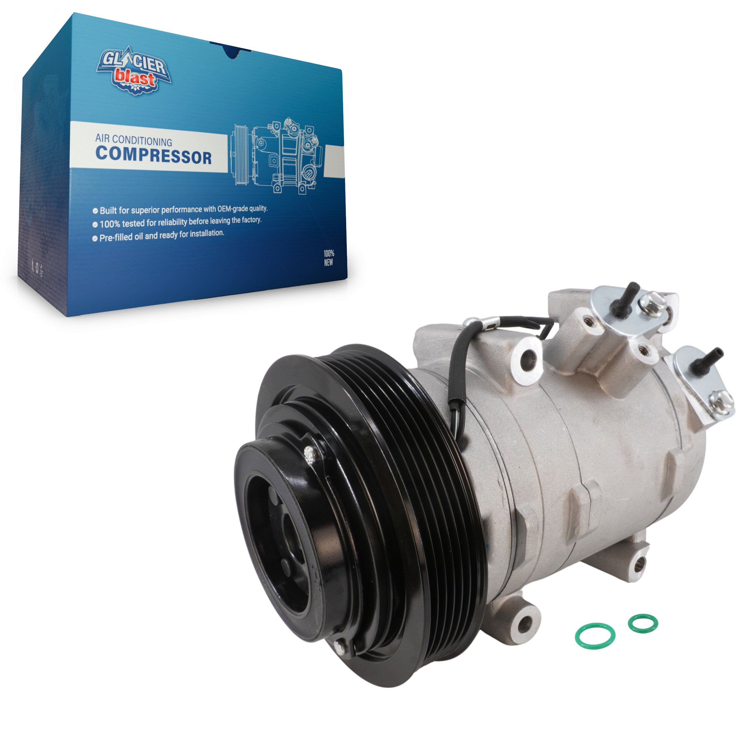 Glacier Blast GLB-HO12752 A/C Compressor for 2008-2015 Acura RDX, Honda Crosstour, Acura TSX - N/A